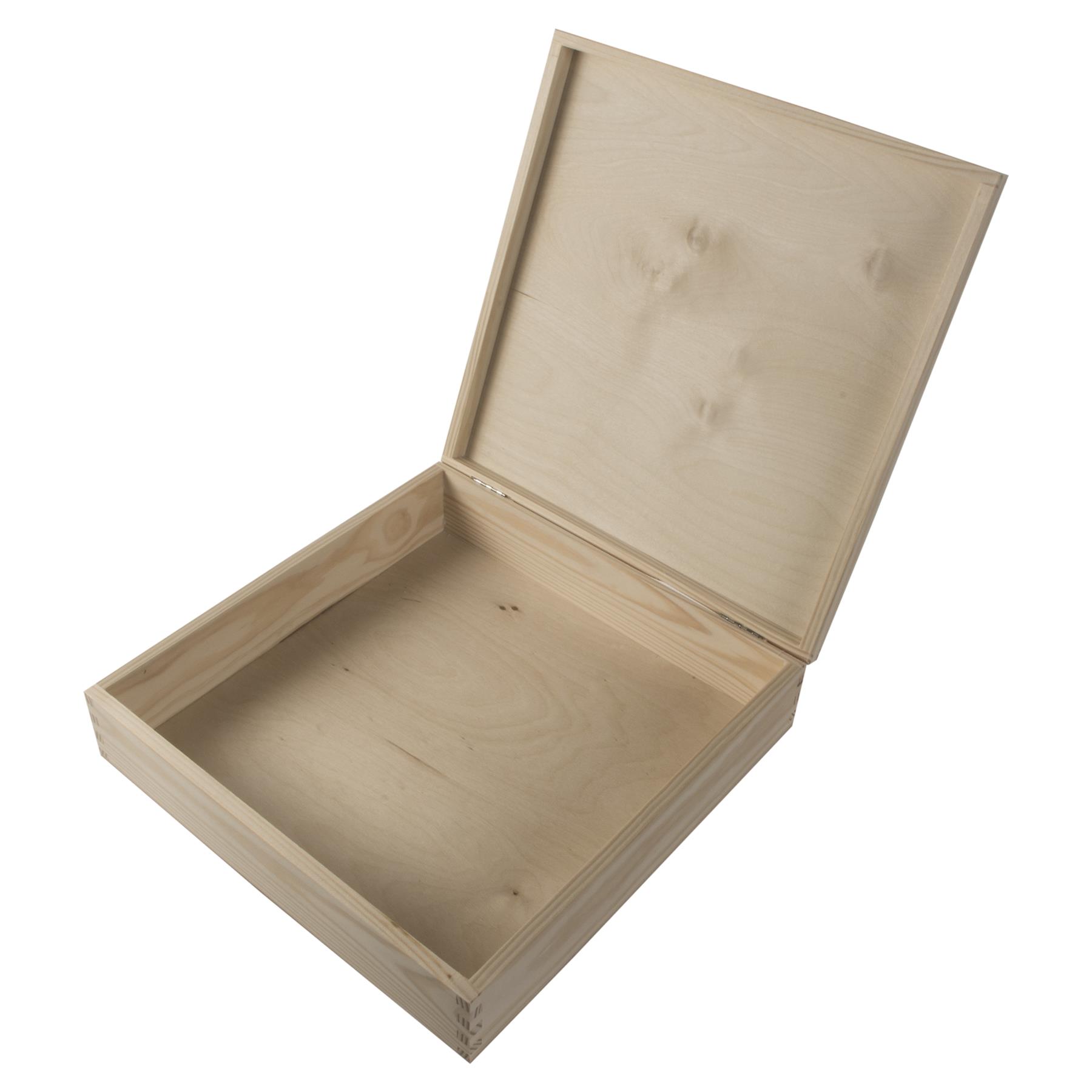 Square Wooden Lid Boxes | Plain Pine for Craft | Keepsake Trinket Memory Storage - Picture 198 of 238