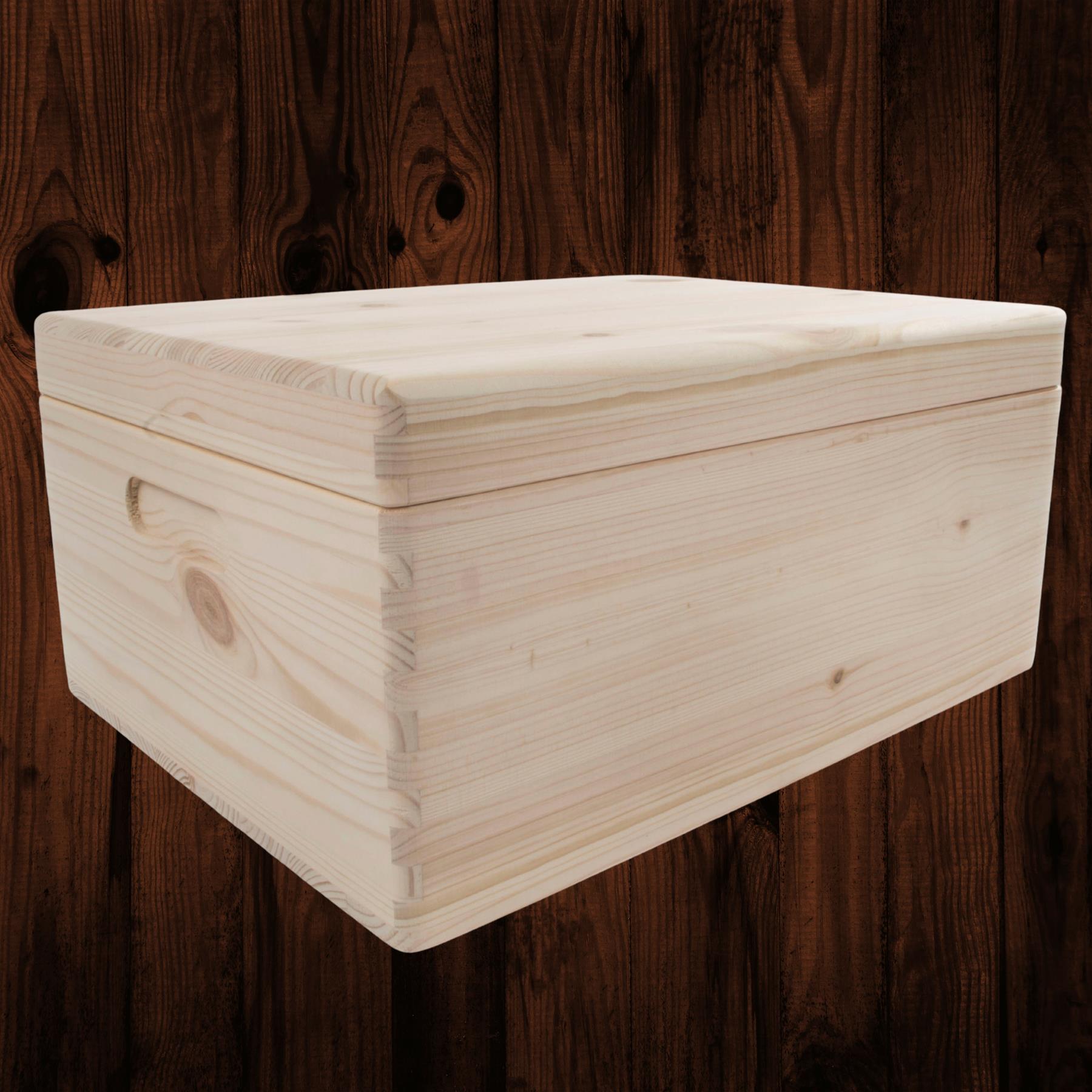Wooden Lidded Decorative Memory Storage Chest Boxes / 5 Sizes / Small to Large - Picture 48 of 58