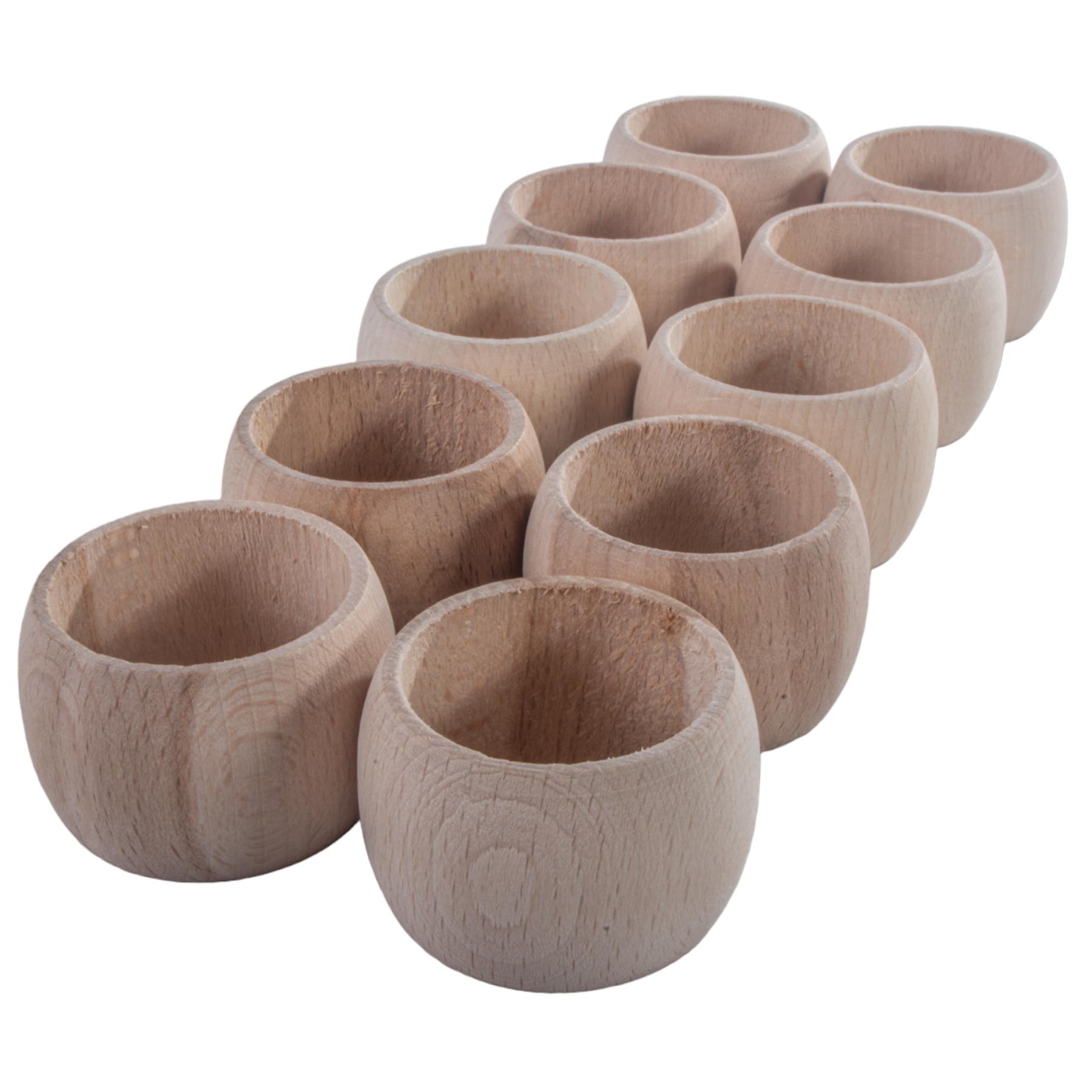 Wooden Napkin Rings Round Serviette Holders Party Dinner Tabletop Dining Decor - Picture 24 of 29