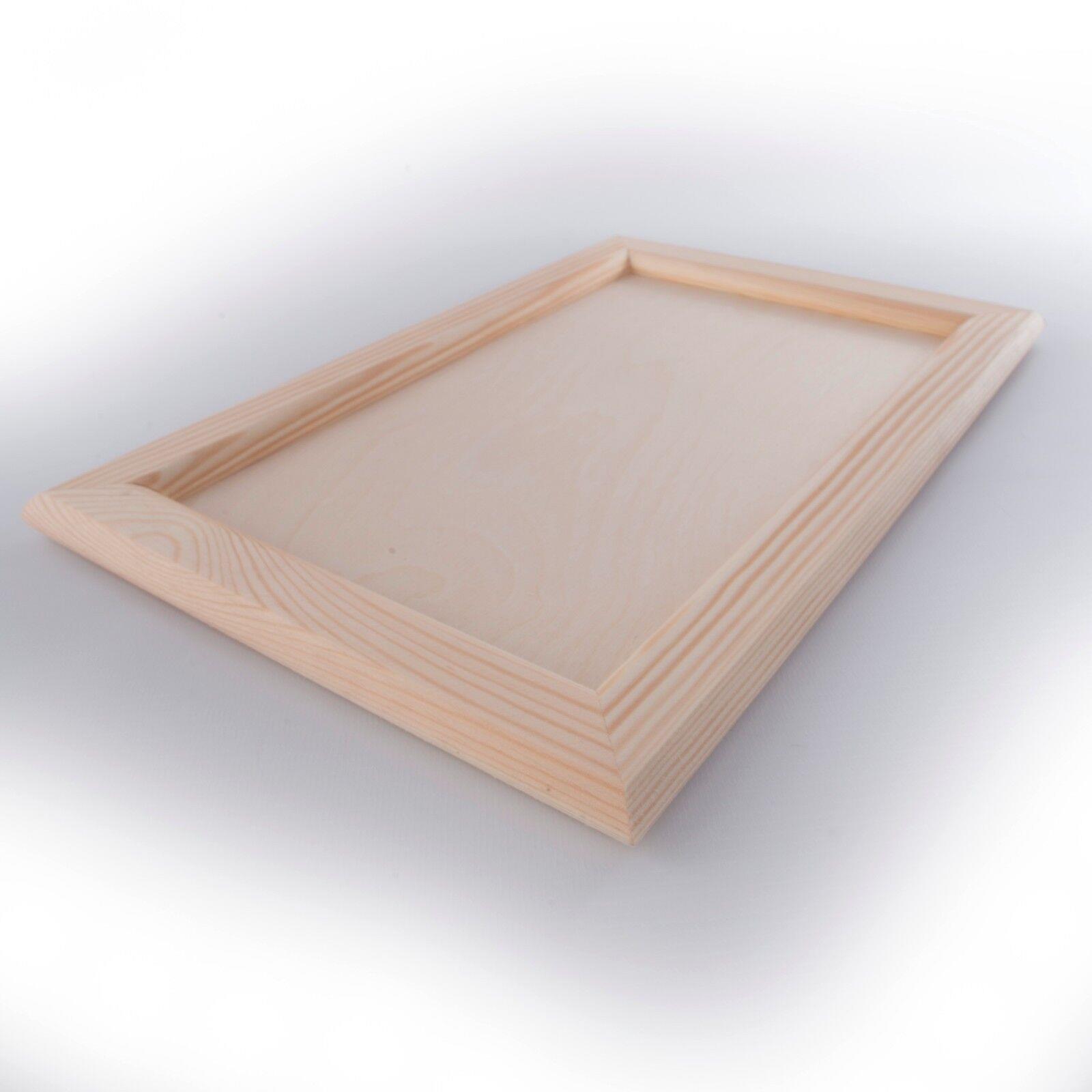 Unpainted Wood Canvas Framed Board Panels Hanging Painting Drawing Display Craft - Picture 16 of 22