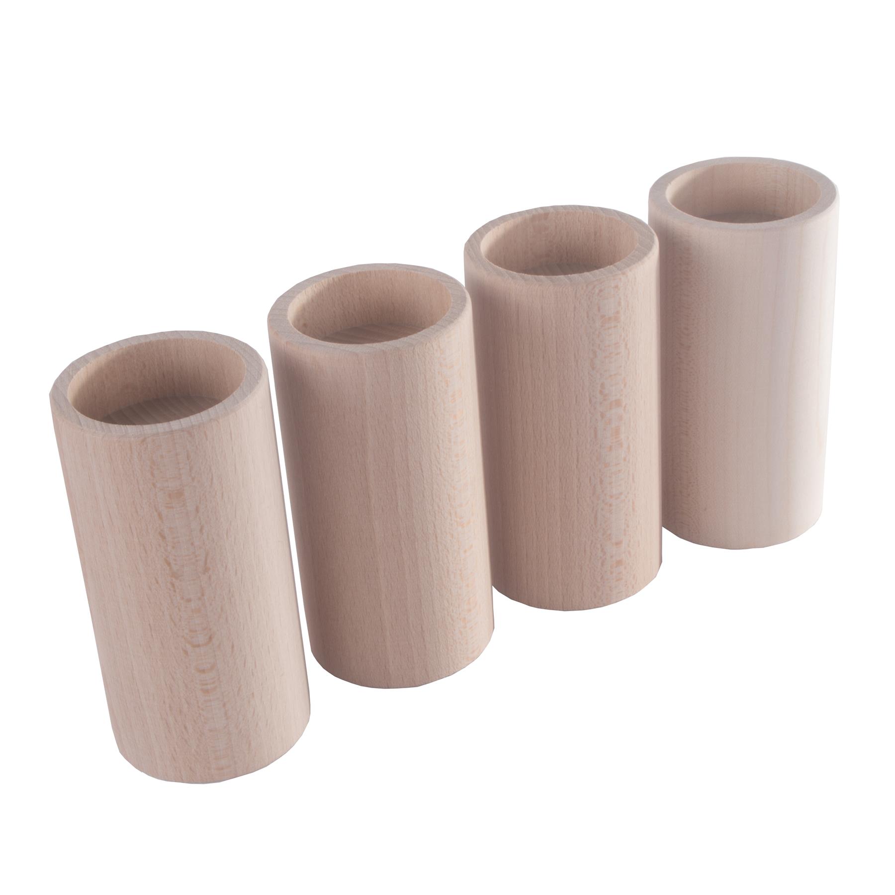 Round Traditional Beechwood Tea Light Candle Holders / Decorative / Unpainted - Picture 30 of 46