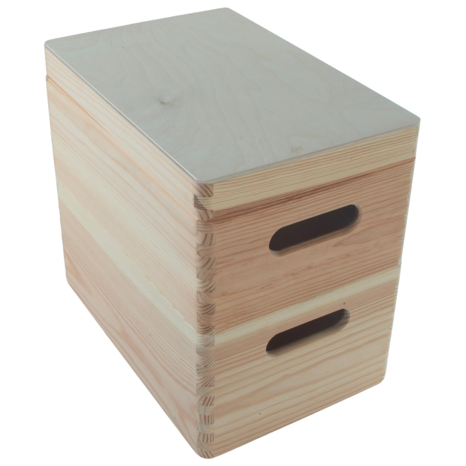 Wooden Stacking Storage Boxes Narrow Small Spaces Bathroom Kitchen Slim Crates - Picture 6 of 61