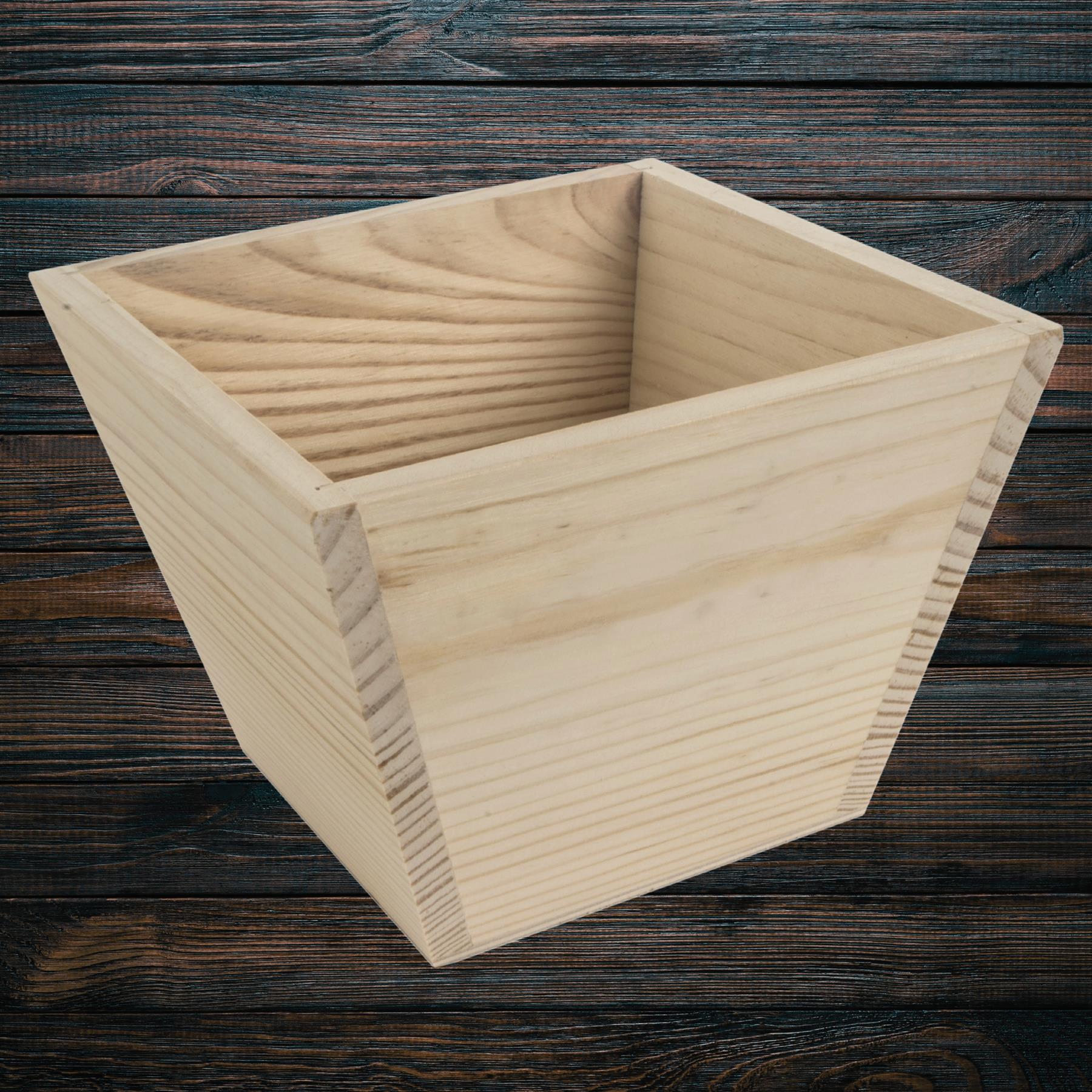Wooden Indoor Plant Pots Vintage Style Decorative Planter Boxes for Art Craft - Picture 26 of 35