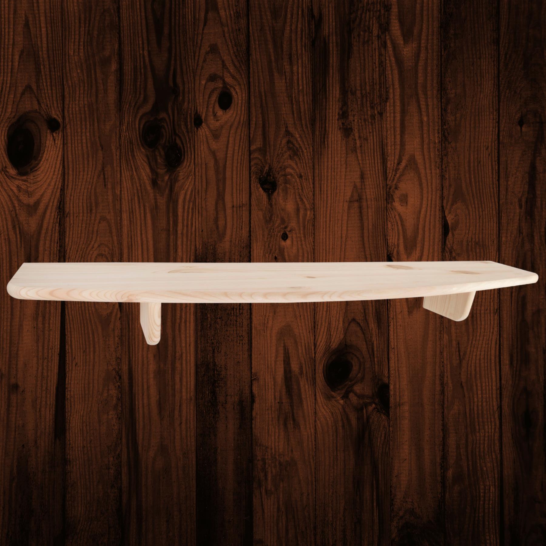 Natural Pine Wooden Floating Shelf Shelves / 5 Sizes / Wall Mounted Storage Rack - Picture 32 of 47