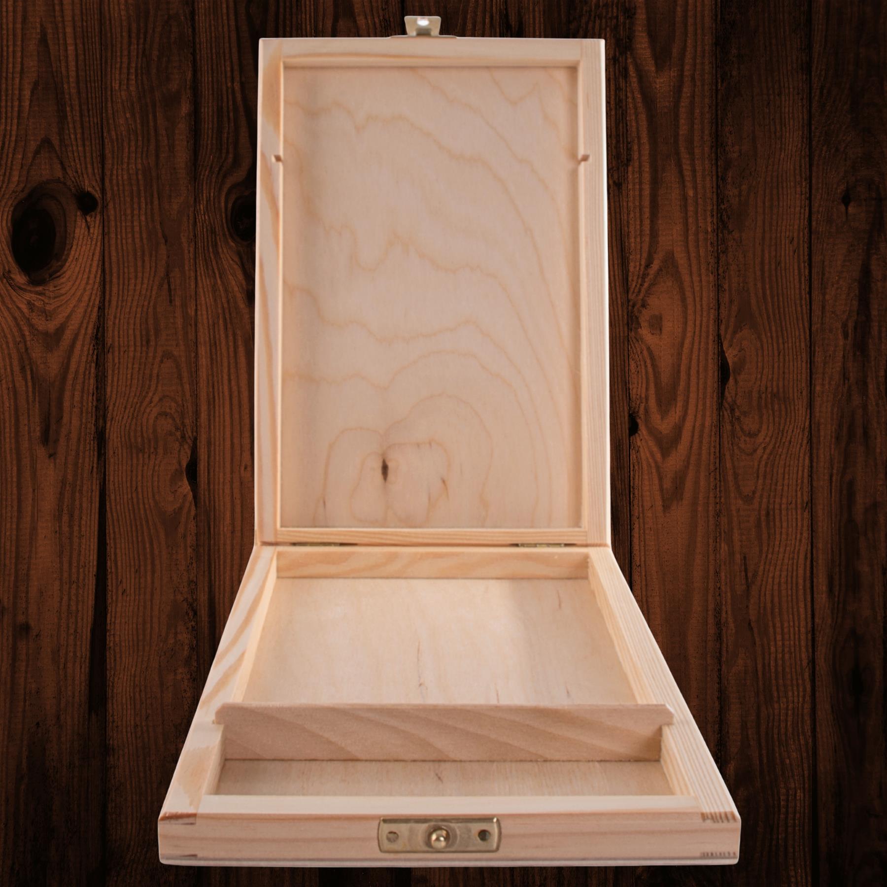 Caja de CD de madera y memoria USB de dos compartimentos | Idea de regalo | Madera artesanal pintable - Imagen 10 de 25