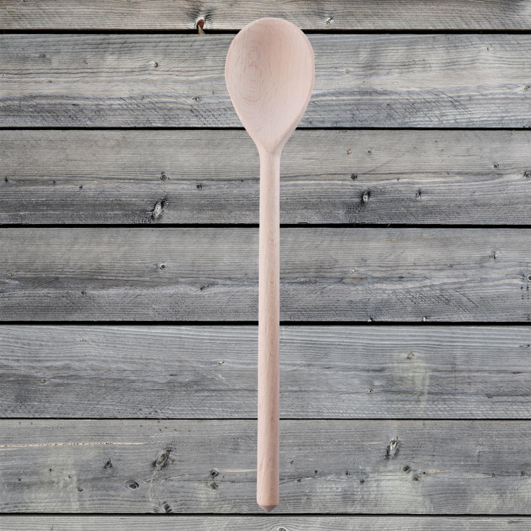 Regular Wooden Spoon 30cm (12") Long Beechwood Non-Stick Turner Kitchen Cooking - Picture 36 of 52