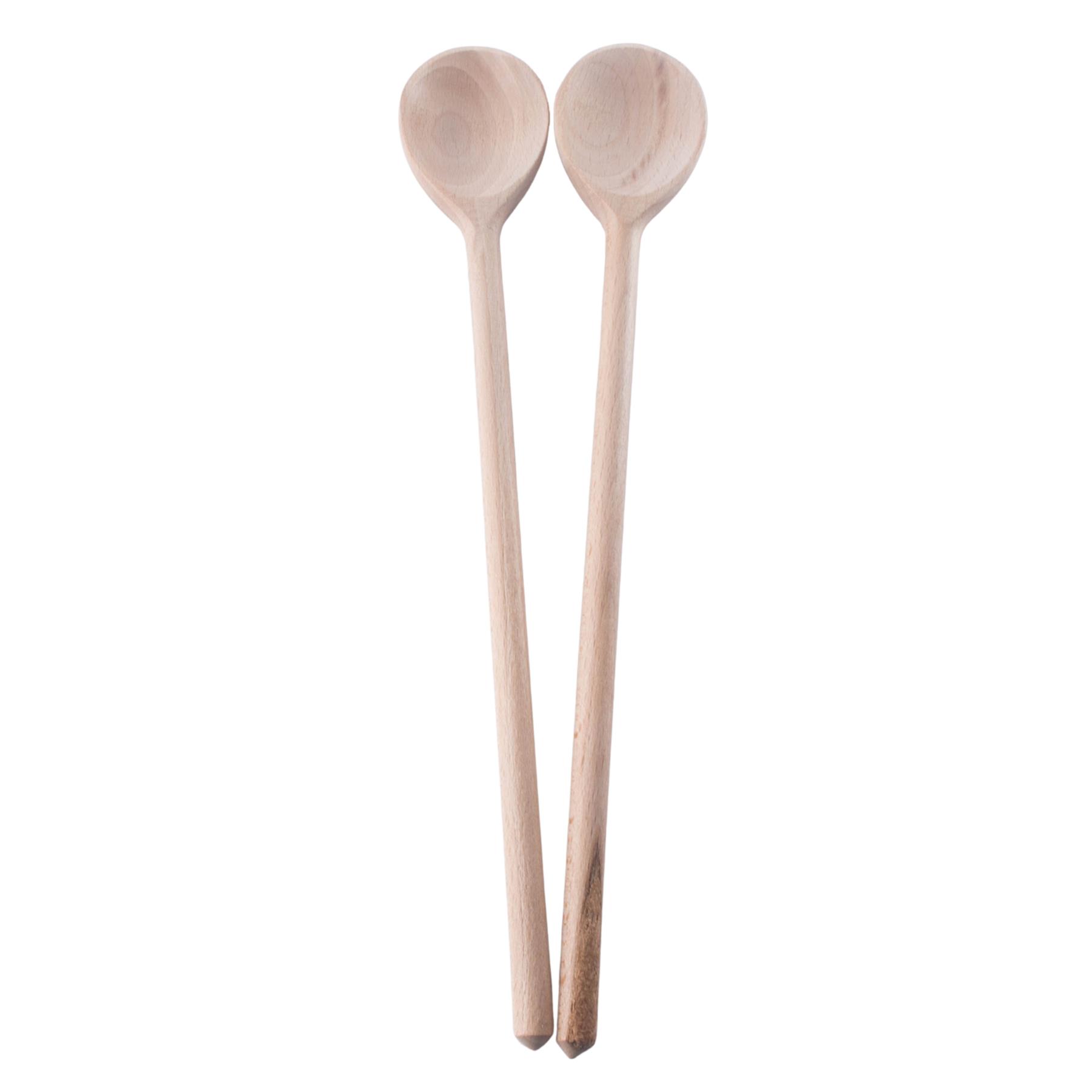 Long Narrow Wooden Spoon 29cm (11") Beechwood Non-Stick Cooking Kitchen Turner - Picture 15 of 40