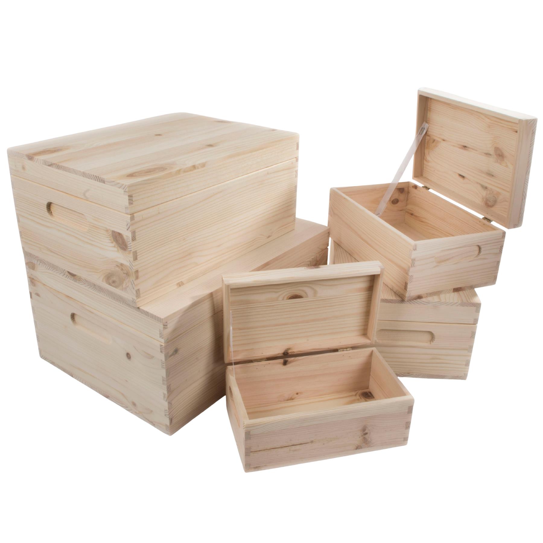 Wooden Boxes / Choice of 5 Sizes / Home Storage Keepsake Memory Solutions DIY - Picture 73 of 81