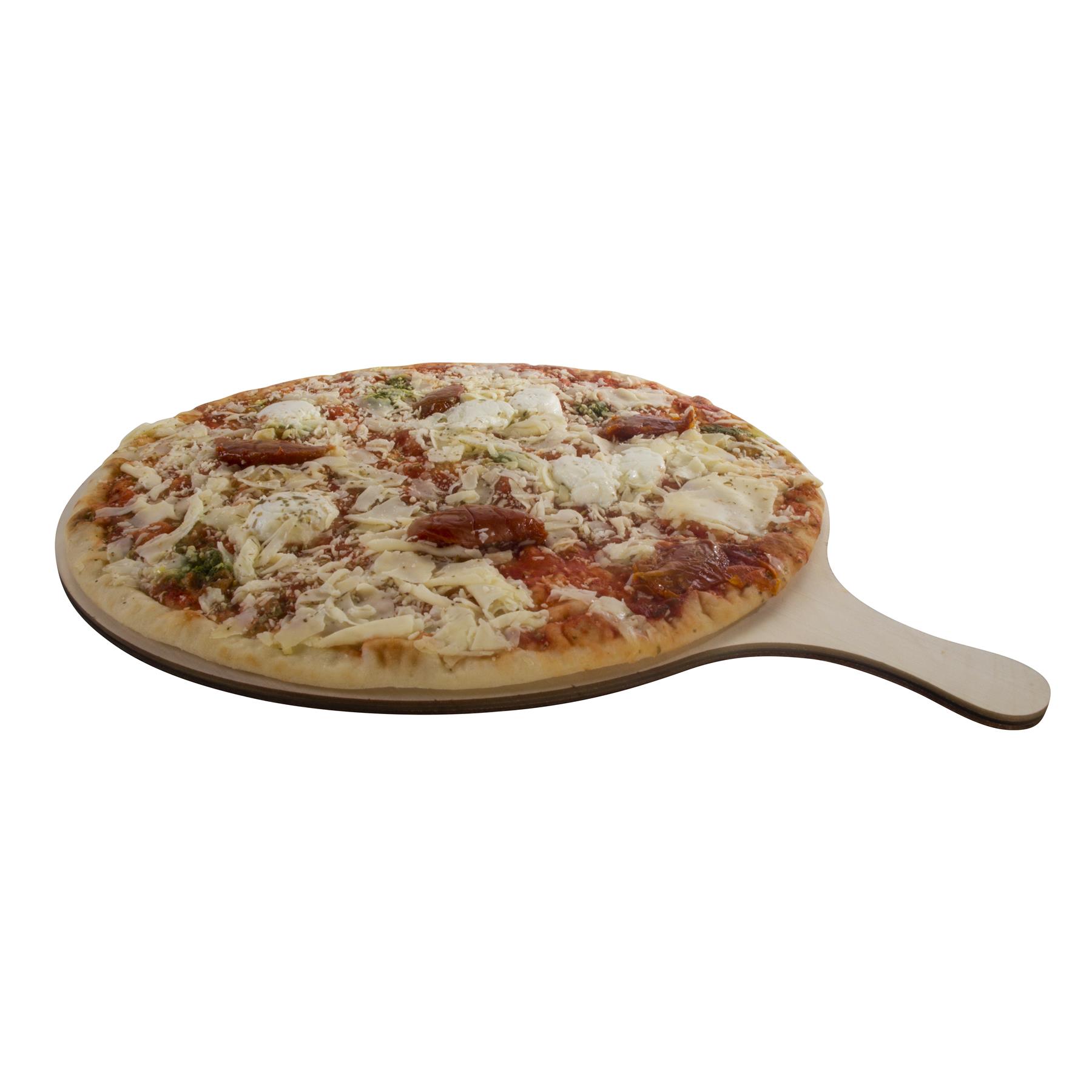 Wooden Pizza Serving Board | 2 Sizes |Round Plate Paddle Peel Cakes Bread Baking - Picture 10 of 23