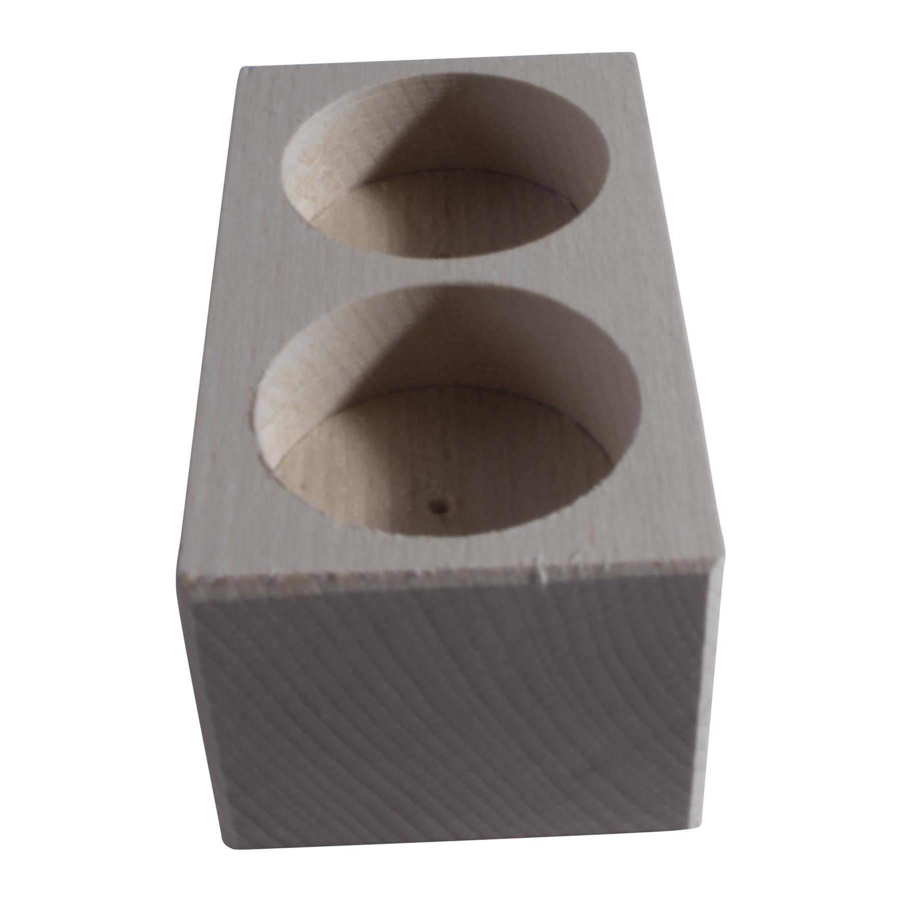 Wooden Tea Light Candle Holder | Craft Decorative Pine| Double Triple Quadruple - Picture 18 of 36