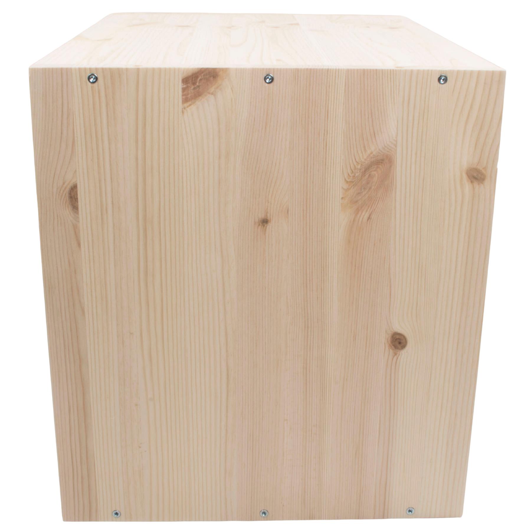 Almacenamiento de exhibición de estantería de madera de 1-4 niveles / pino sin pintar / madera natural - Imagen 57 de 60