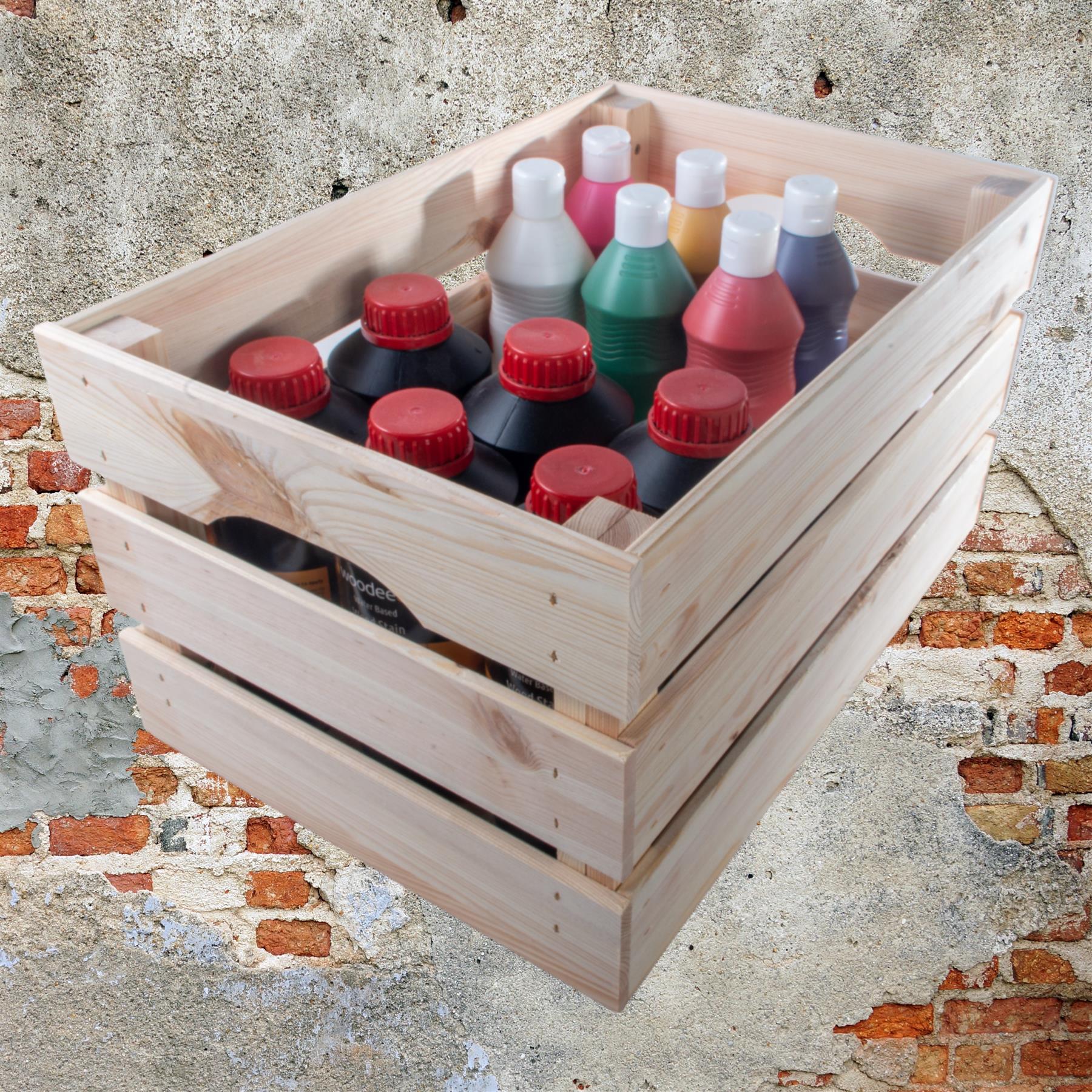 Large Wooden Crate With Wheels |1-4 Tier| Plain Pine Saving Space Storage Box - Picture 46 of 60