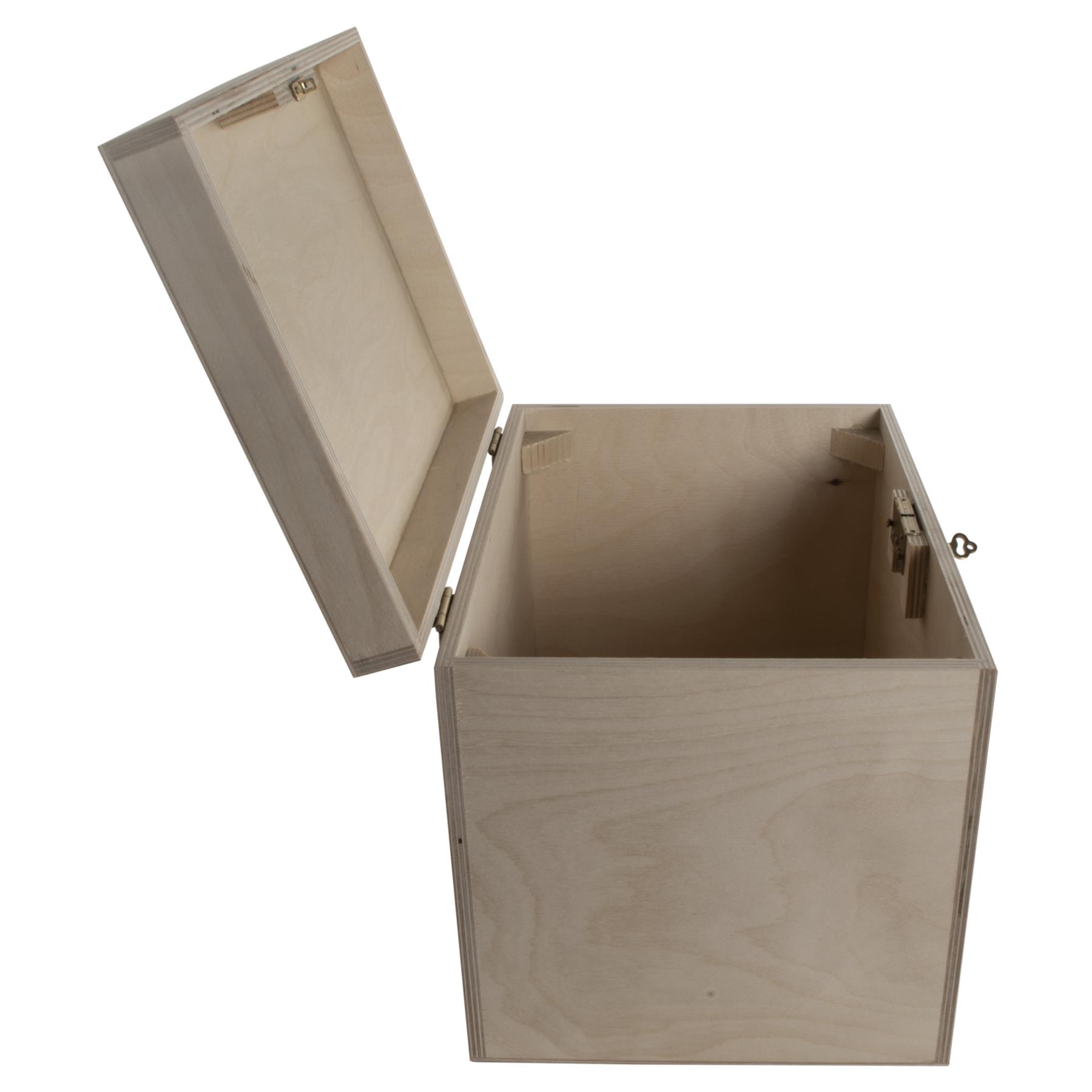 Cajas de tesoros de memoria con llave alta con llave baja para manchar artesanías - Imagen 19 de 34