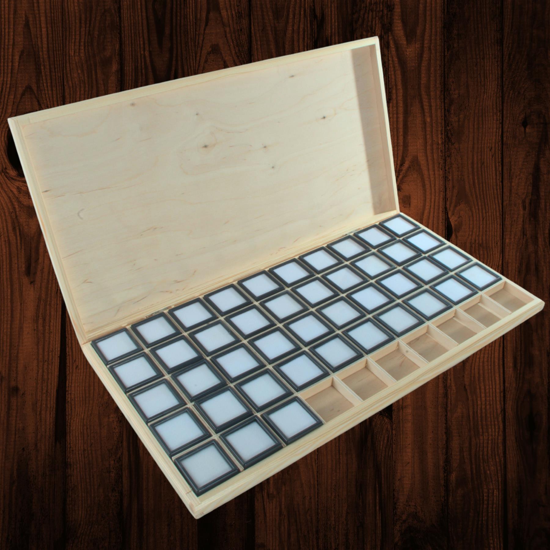 Wooden 40/50/70 Grids Gemstone Bead Jewellery Boxes Removable Dividers Organiser - Picture 38 of 48