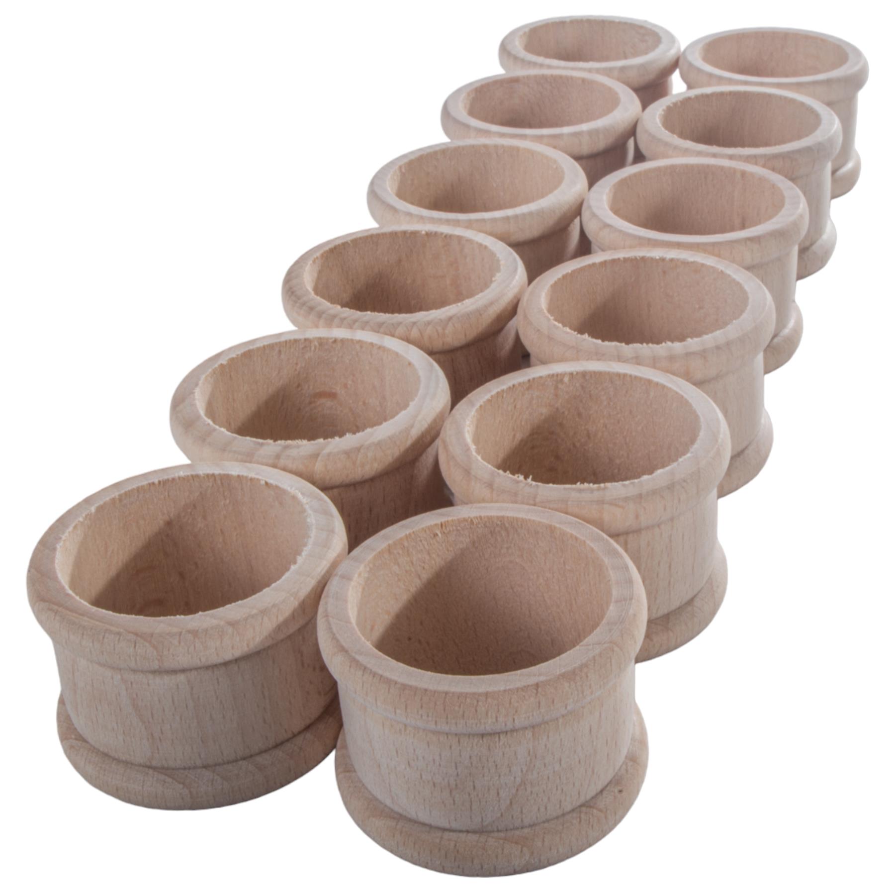 Wooden Napkin Rings | Various Designs | Round Decorative Holders For Craft DIY - Picture 25 of 50