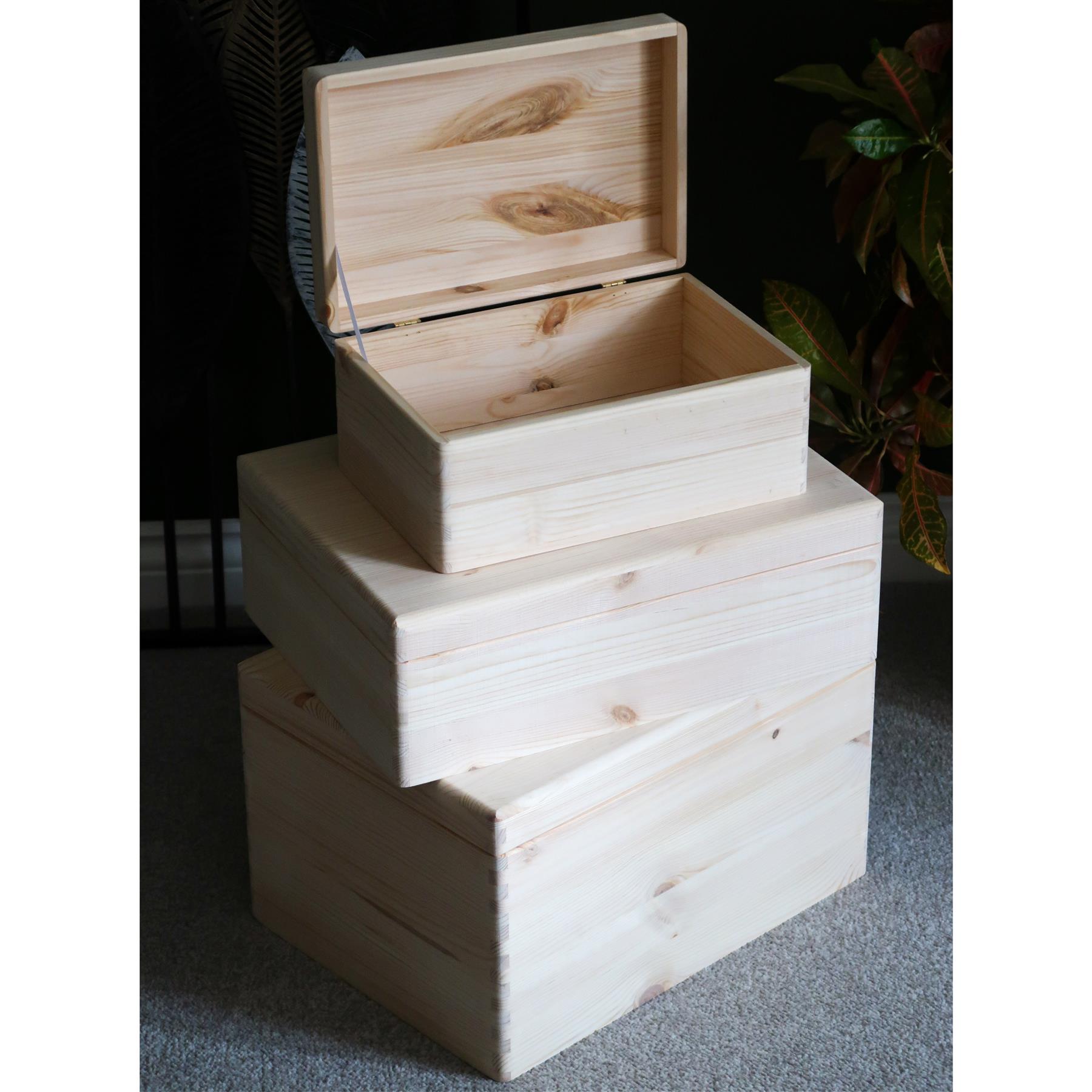 Memorabilia Boxes With Real Pinewood Lid For Burning Painting Staining Decoupage - Picture 15 of 46