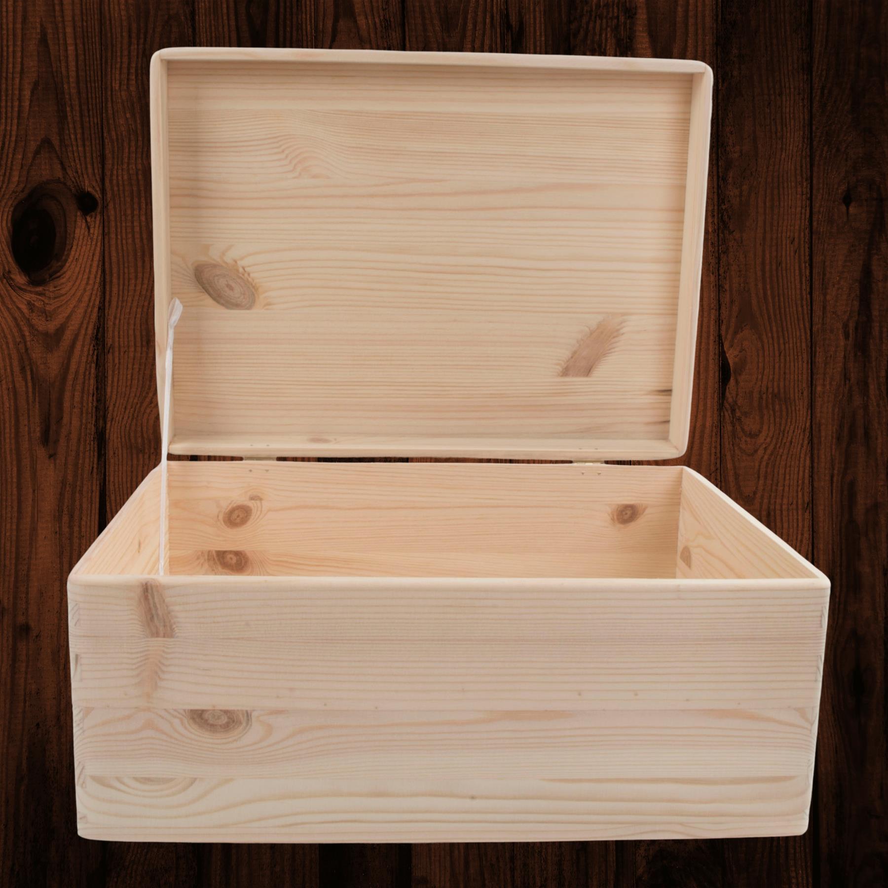 Wooden Lidded Decorative Memory Storage Chest Boxes / 5 Sizes / Small to Large - Picture 39 of 58