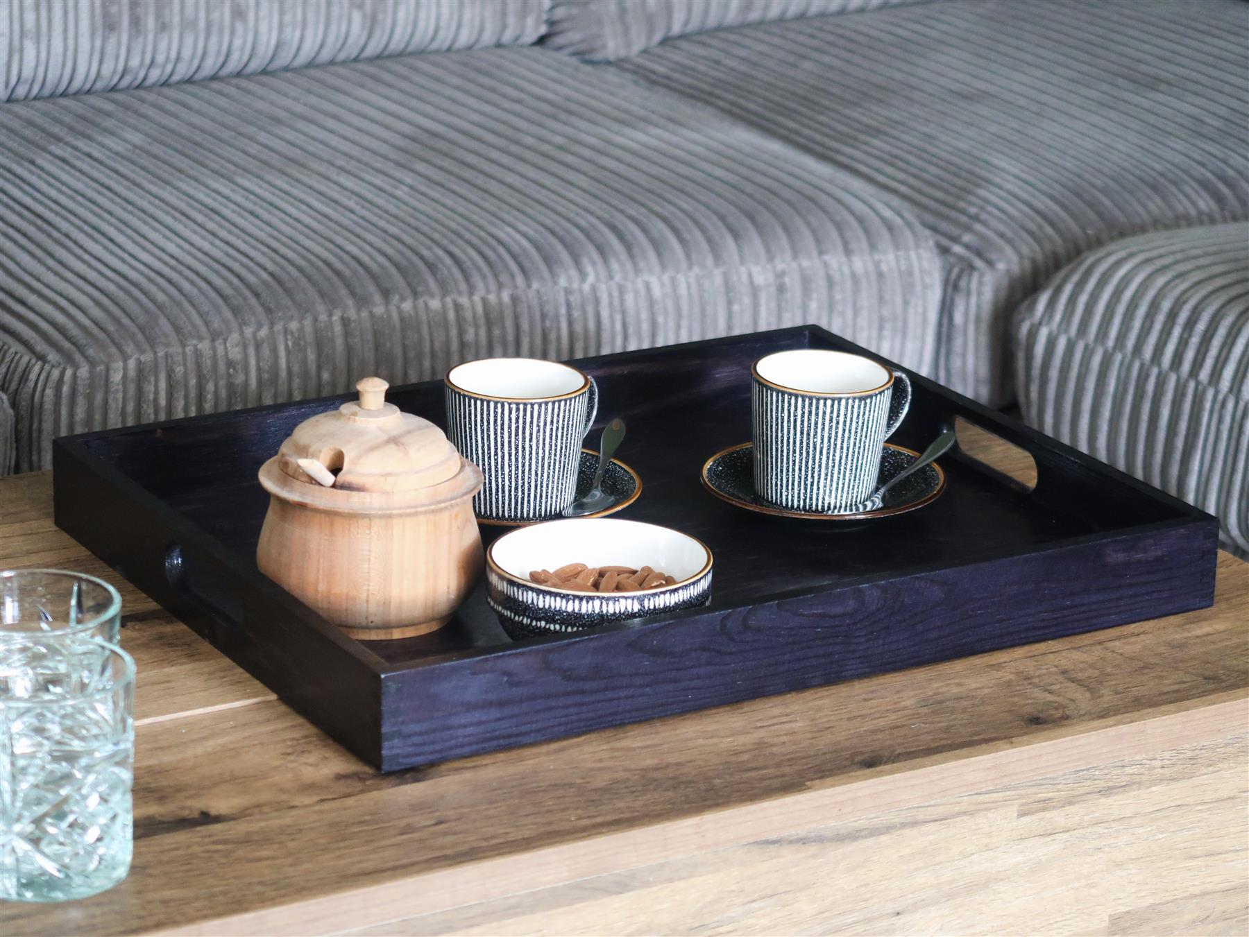 Wooden Serving Trays | Various Colours & Sizes | Hand-stained Breakfast Platters - Picture 10 of 123