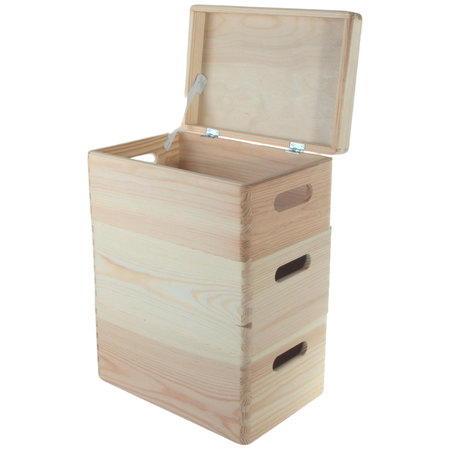 Wooden Stacking Storage Boxes Narrow Small Spaces Bathroom Kitchen Slim Crates - Picture 20 of 61