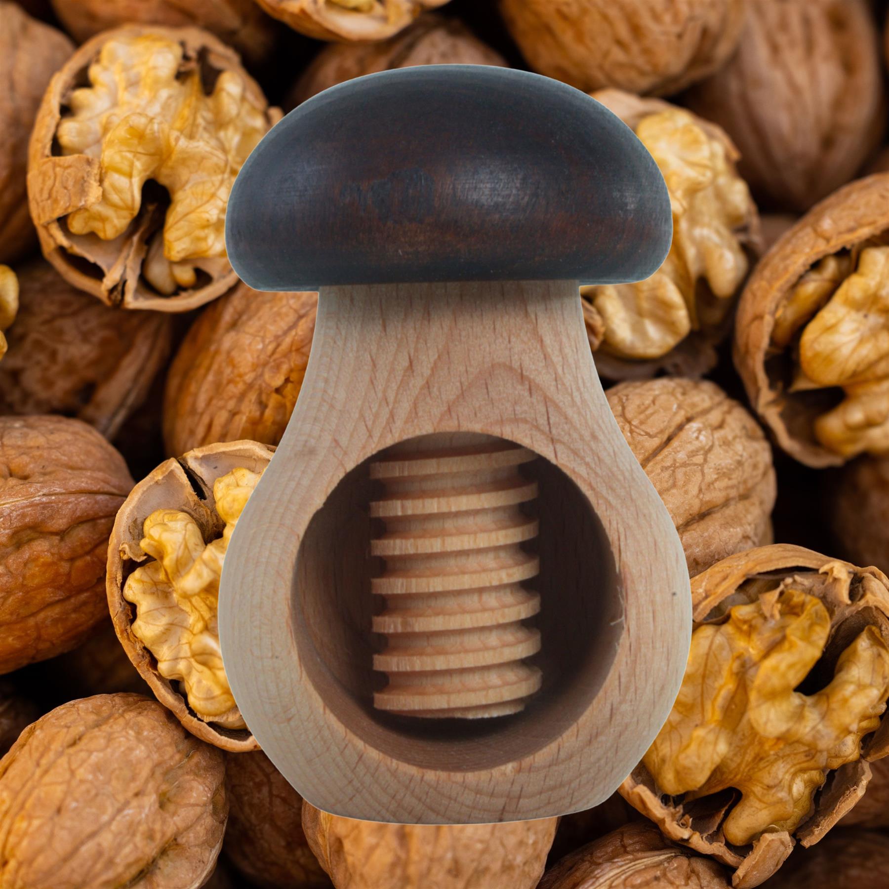Cascanueces de madera regalo de Navidad cocina herramienta de madera nueces avellanas agrietadas - Imagen 24 de 37