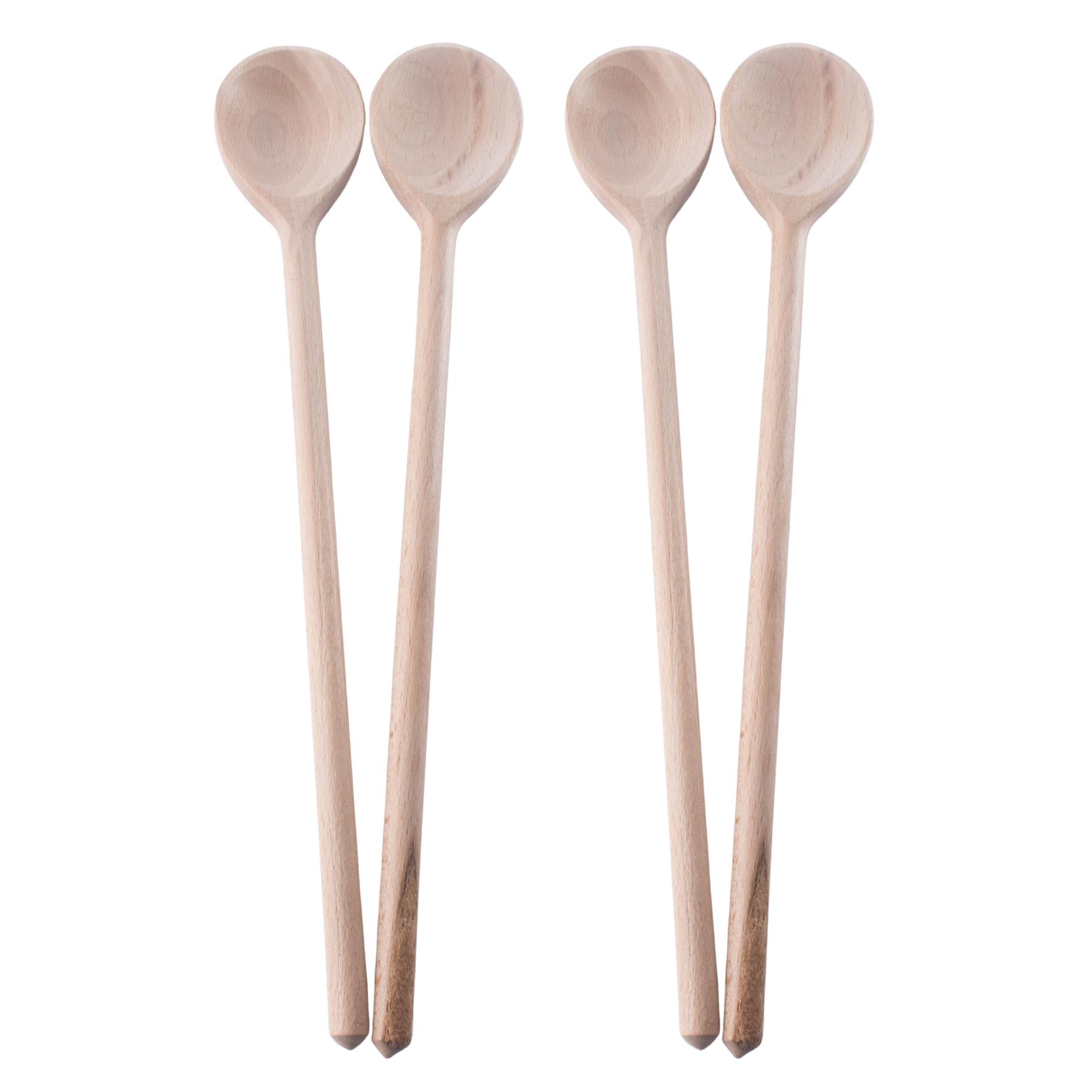 Long Narrow Wooden Spoon 29cm (11") Beechwood Non-Stick Cooking Kitchen Turner - Picture 23 of 40