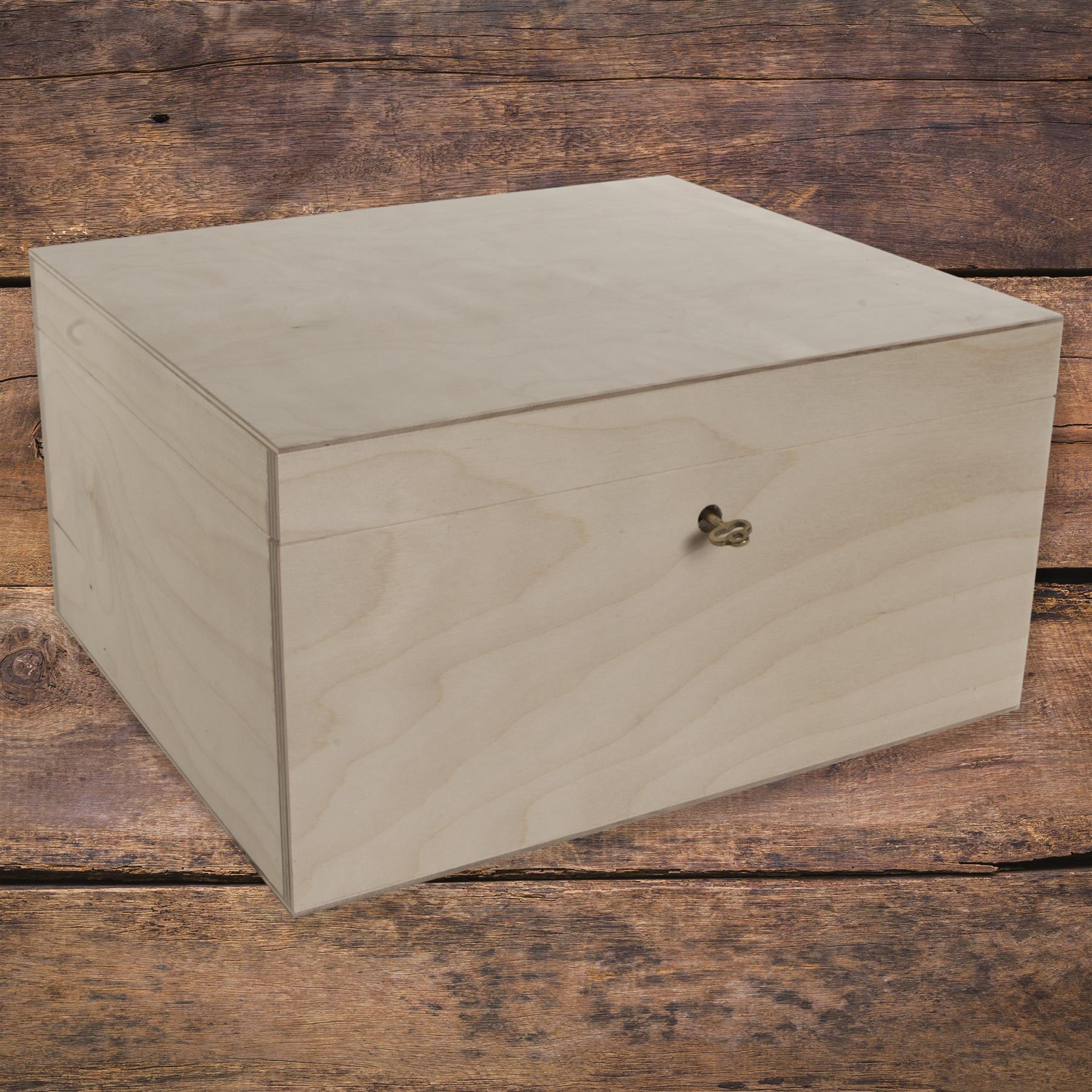 Cajas de tesoros de memoria con llave alta con llave baja para manchar artesanías - Imagen 12 de 34
