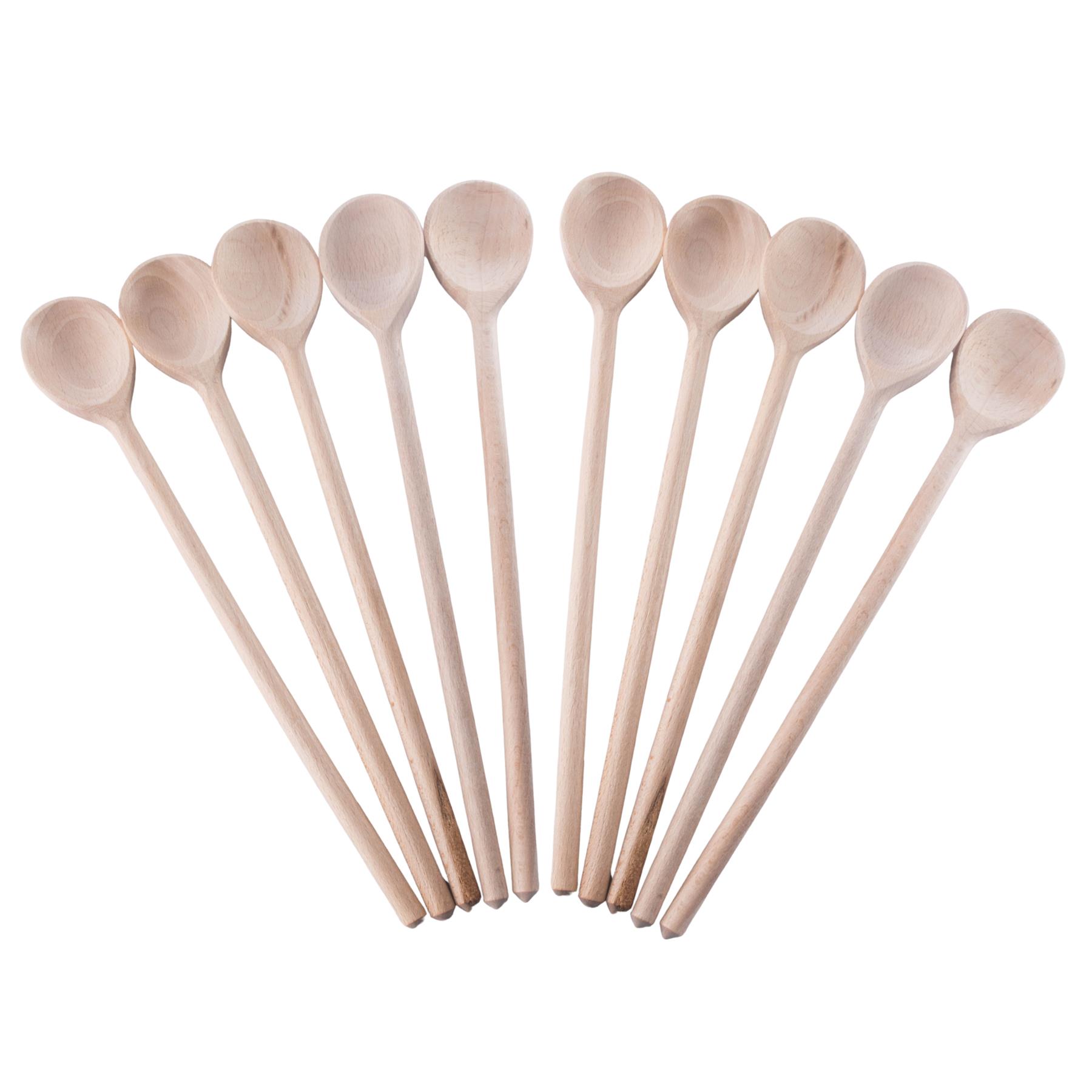 Long Narrow Wooden Spoon 29cm (11") Beechwood Non-Stick Cooking Kitchen Turner - Picture 33 of 40