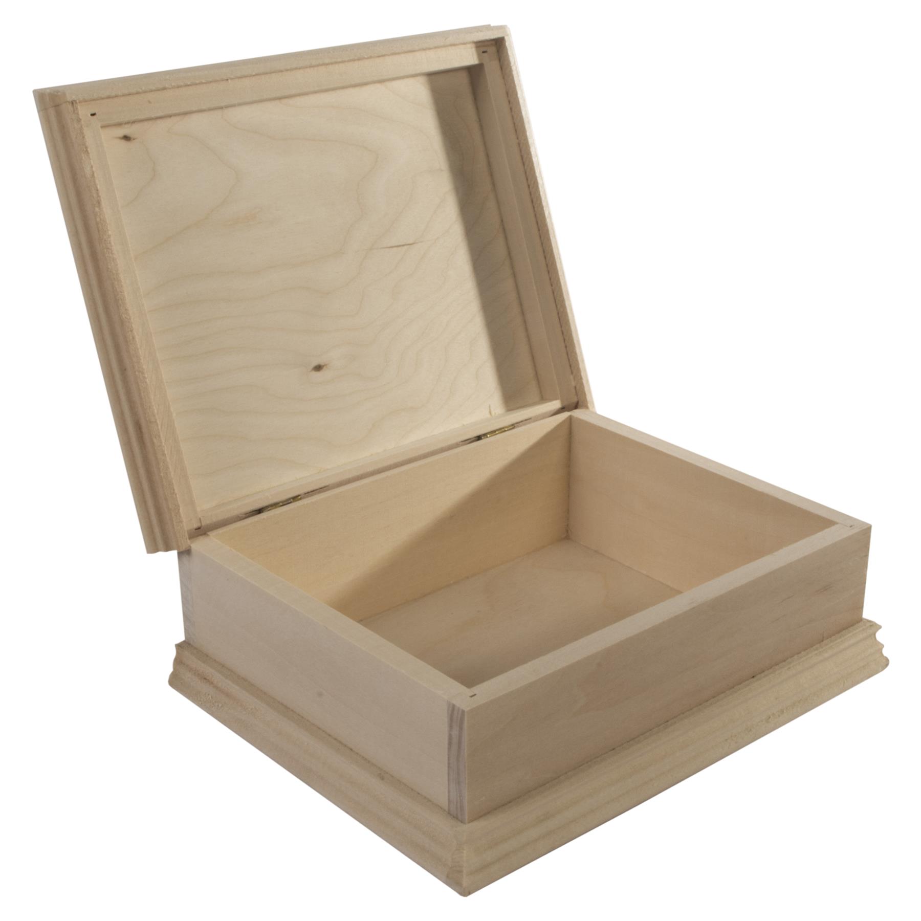 Classic Style Plain Unfinished Wooden Decorative Craft Trinket Boxes