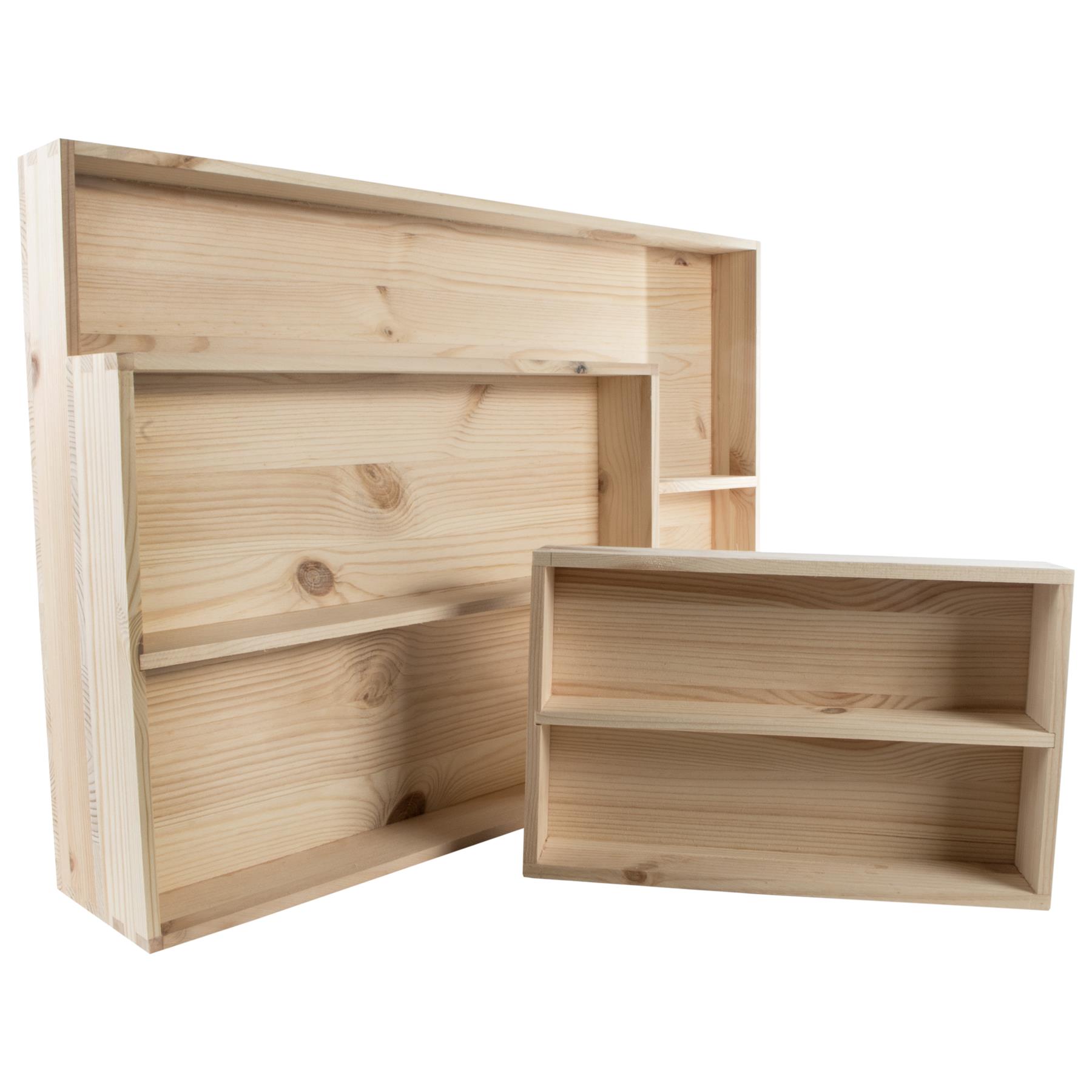 Holz Einfache Kiefer 2-stufig Schmuck Display Regale für hohe schmale Objekte 3 Größen - Bild 26 von 48