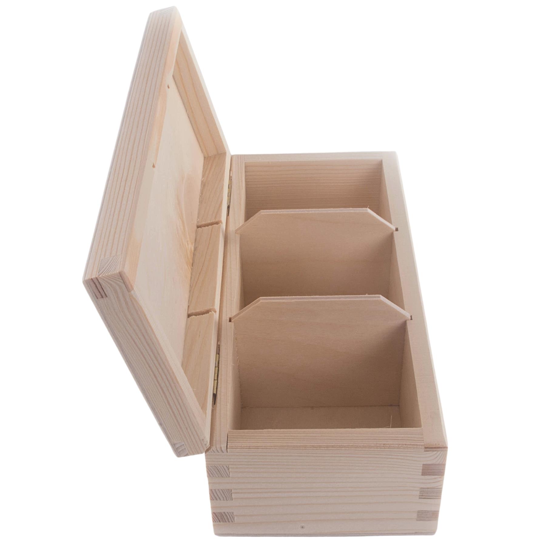 Holz Länglich Tee Box Ordnung Aufbewahrung Organizer Einfach Halter Etui 2-4 Fächer - Bild 32 von 48