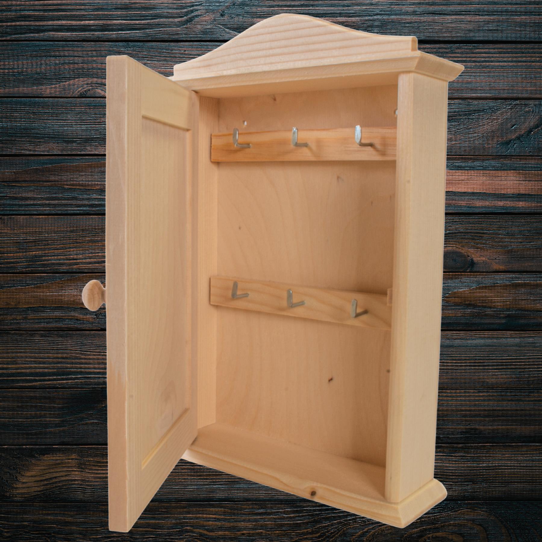 Wooden Key Box Decorative Wall Hanging Cabinet Rack Holder Cupboard Organiser - Picture 57 of 105