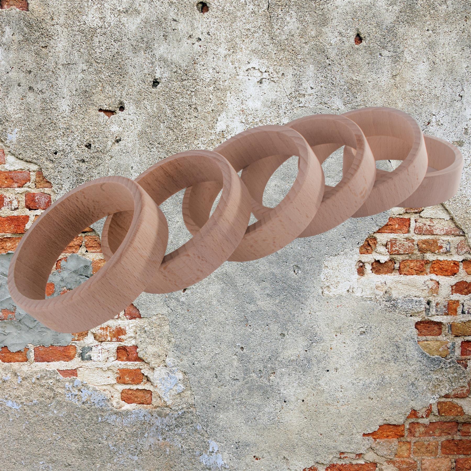 Flat Natural Unfinished Wooden Bracelet Bangles Wristlet Craft DIY Decorating - Picture 30 of 71