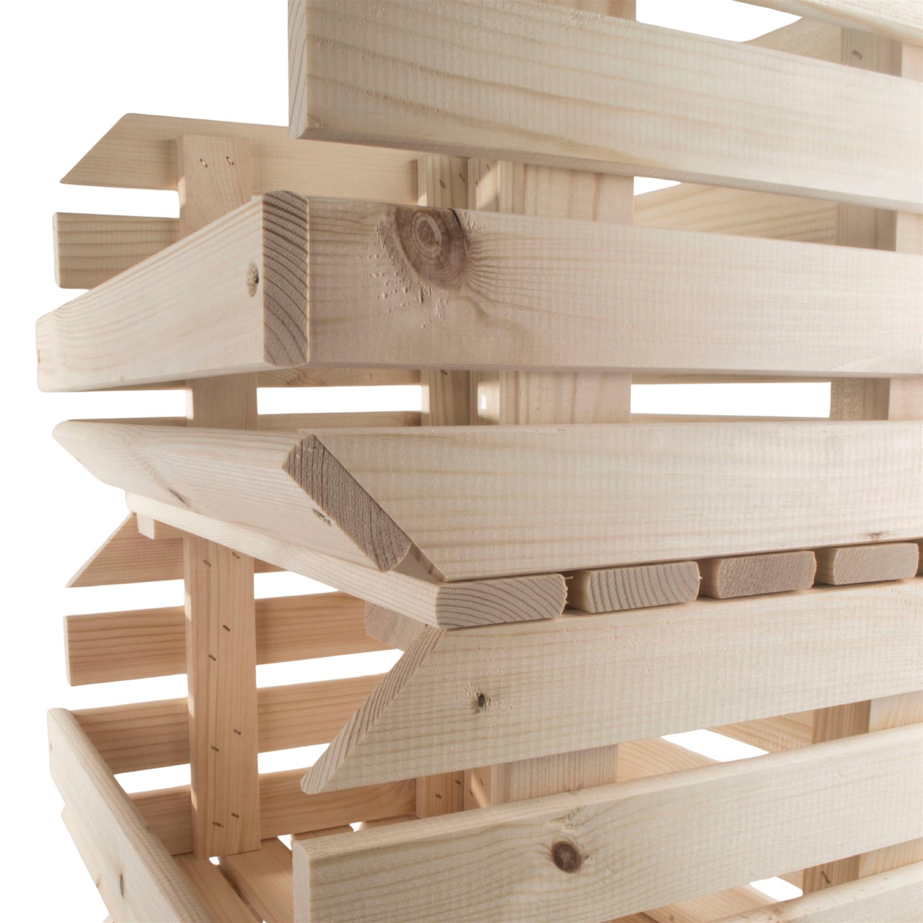 Wooden Unpainted Stackable Storage Box Crate Container Display Unit 1-3 Tier - Picture 42 of 49
