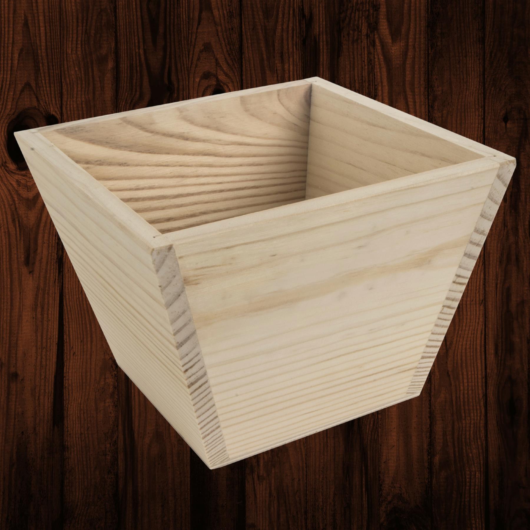 Wooden Indoor Plant Pots Vintage Style Decorative Planter Boxes for Art Craft - Picture 20 of 35