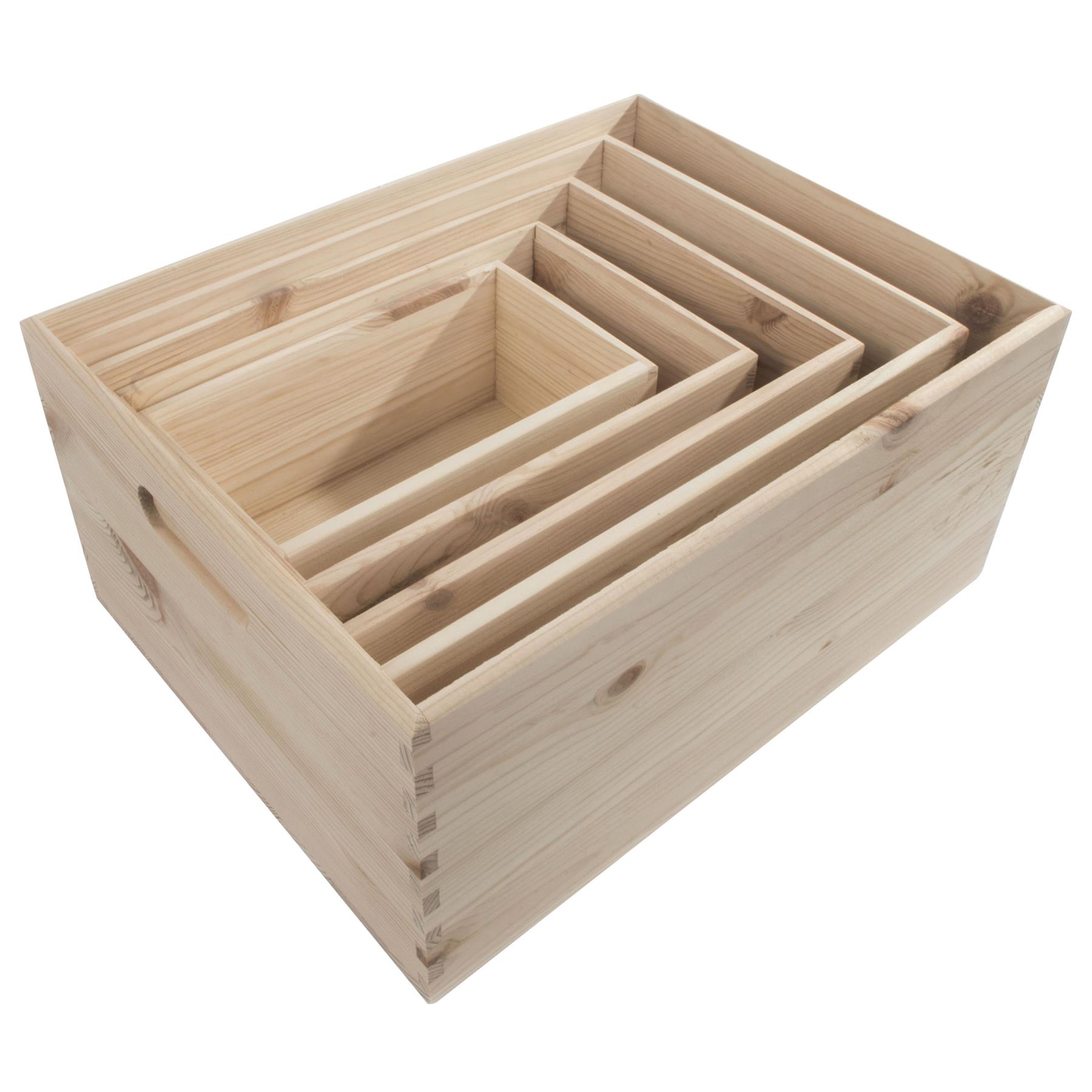 Pine Crate Chest Wooden Storage Box / 5 Sizes / Open Top / For Craft Decoupage - Picture 57 of 57