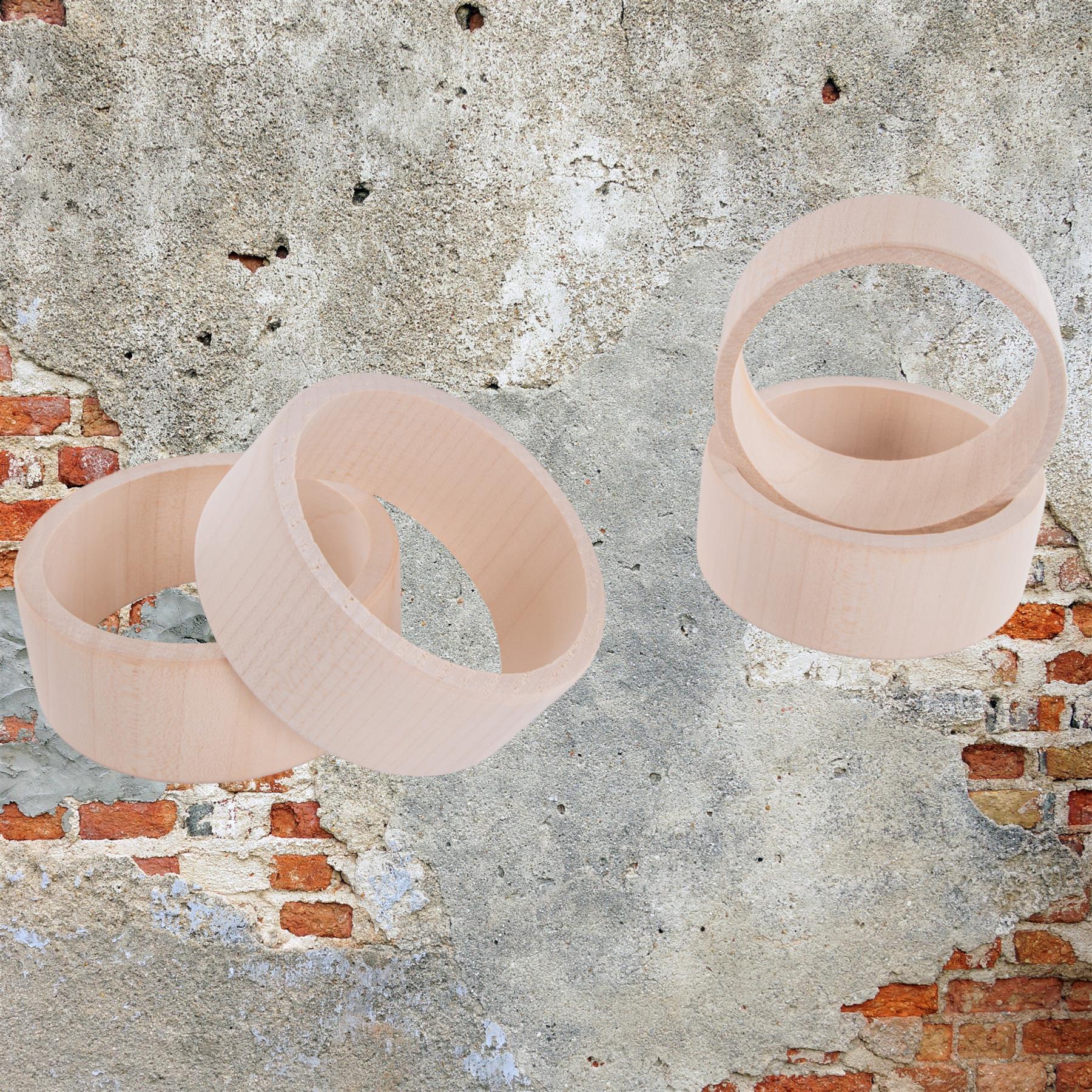 Flat Natural Unfinished Wooden Bracelet Bangles Wristlet Craft DIY Decorating - Picture 39 of 71