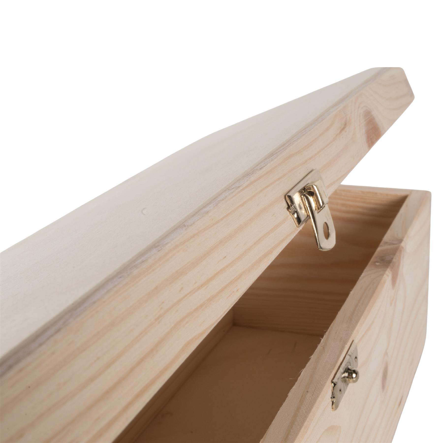 Rectangular Long Oblong Trinket Wooden Box Case / Plain Decorative Pine/ 2 Sizes - Picture 17 of 23