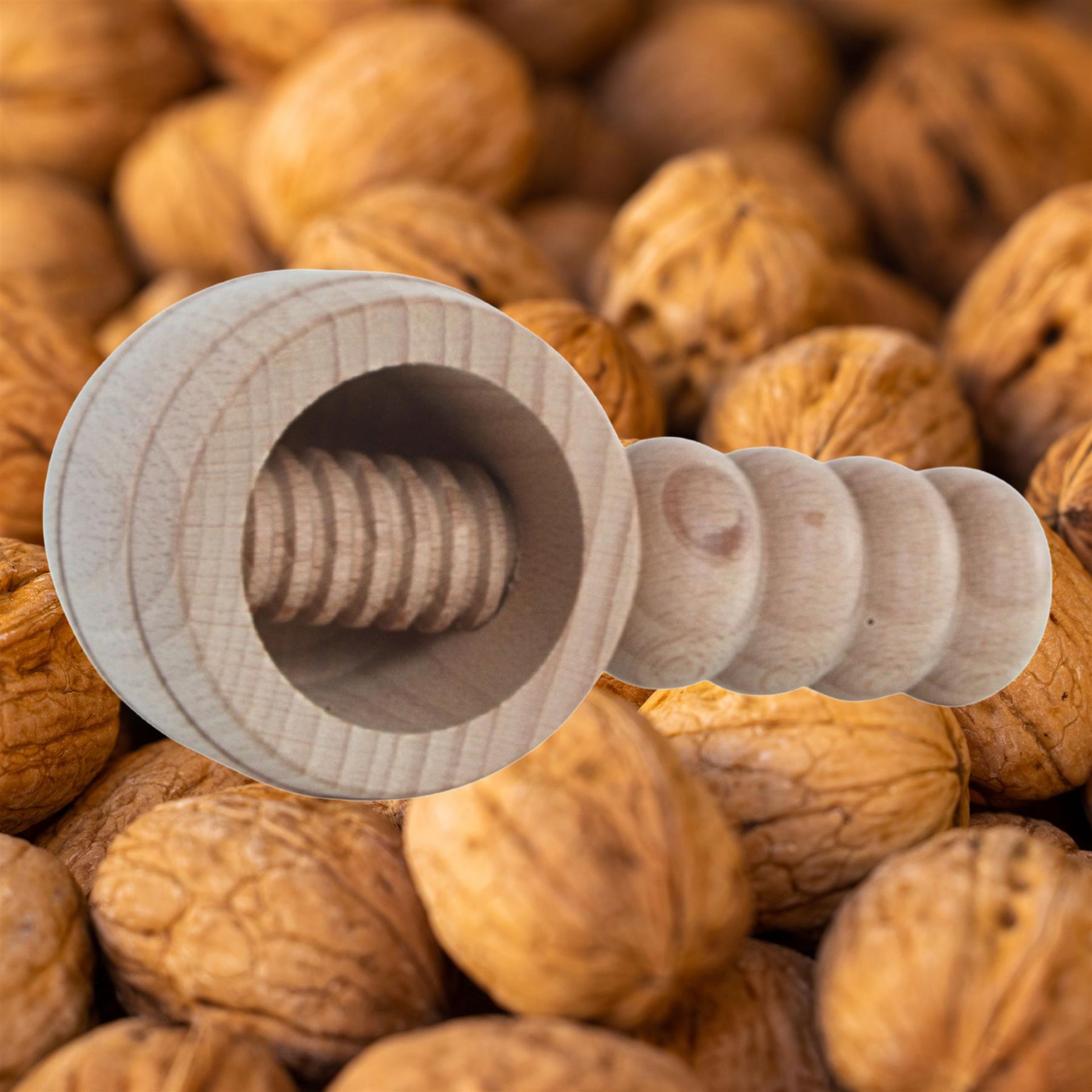 Cascanueces de madera regalo de Navidad cocina herramienta de madera nueces avellanas agrietadas - Imagen 14 de 37