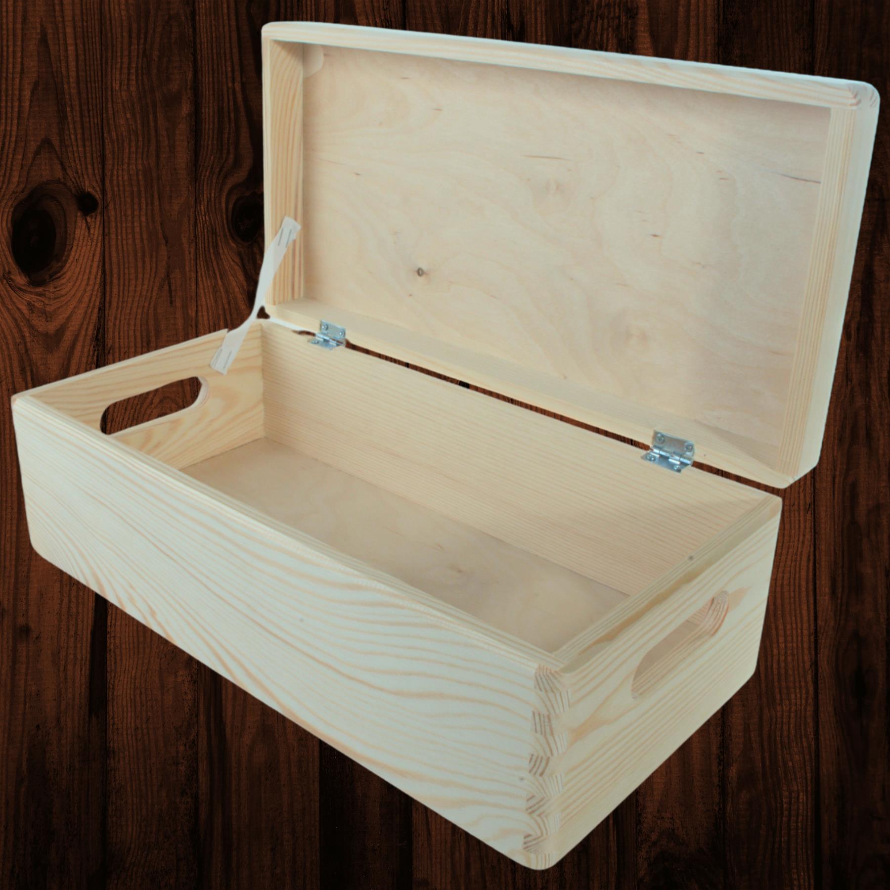 Under-bed Wooden Unfinished Containers | Choice of Sizes | Keepsake Chests w/Lid - Picture 15 of 72