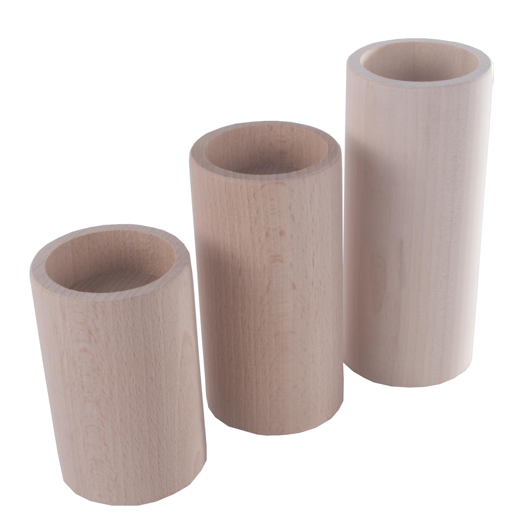 Round Traditional Beechwood Tea Light Candle Holders / Decorative / Unpainted - Picture 42 of 46