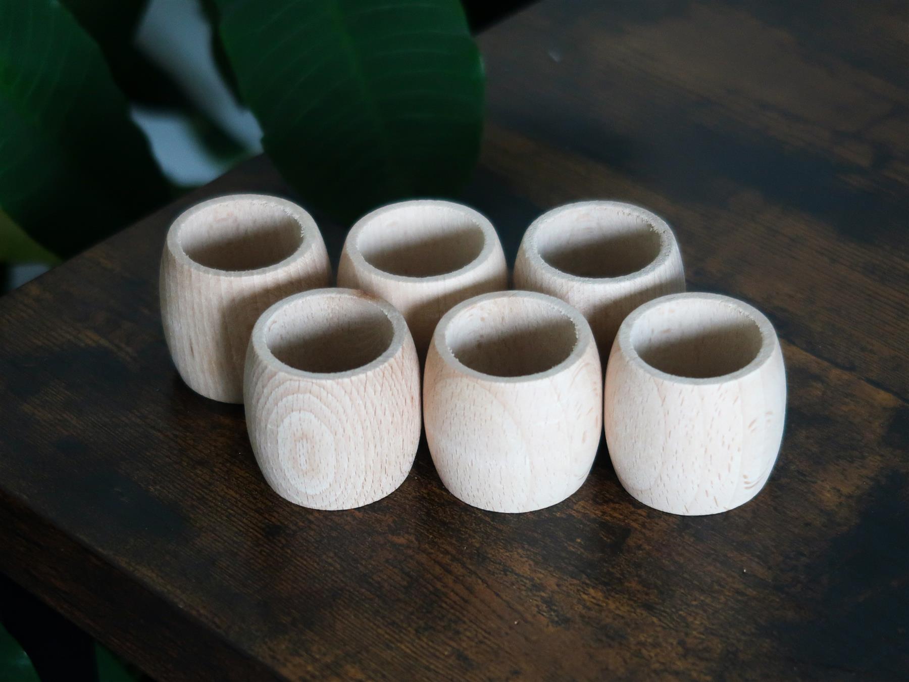Wooden Napkin Rings | Various Designs | Round Decorative Holders For Craft DIY - Picture 38 of 50