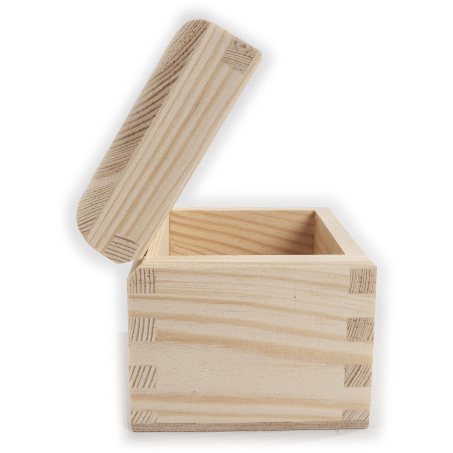 Plain Pine Wood Compartment Boxes with Nicely Rounded Lid | Decoupage Decorate - Picture 7 of 28