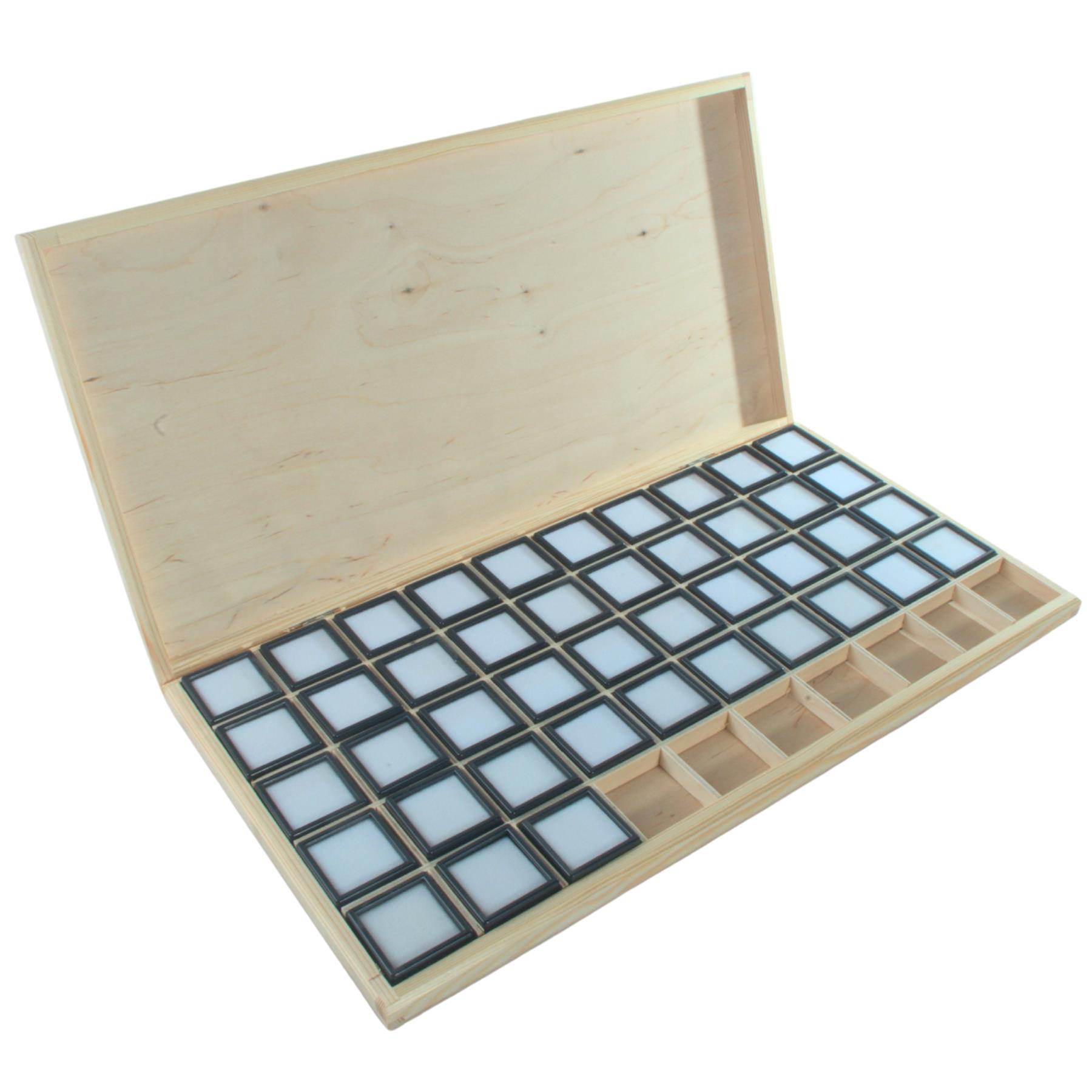 Wooden 40/50/70 Grids Gemstone Bead Jewellery Boxes Removable Dividers Organiser - Picture 41 of 48