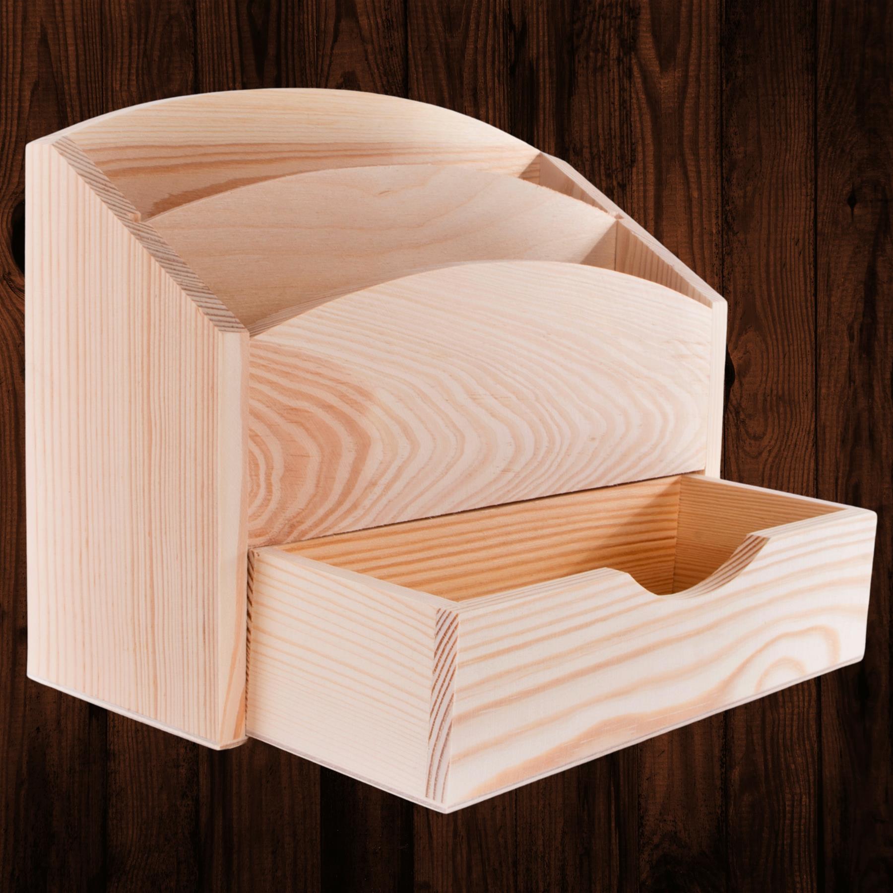Wooden Letter Rack | Various Shapes | Mail Entry Display Sorter | Plain Wood - Picture 42 of 48