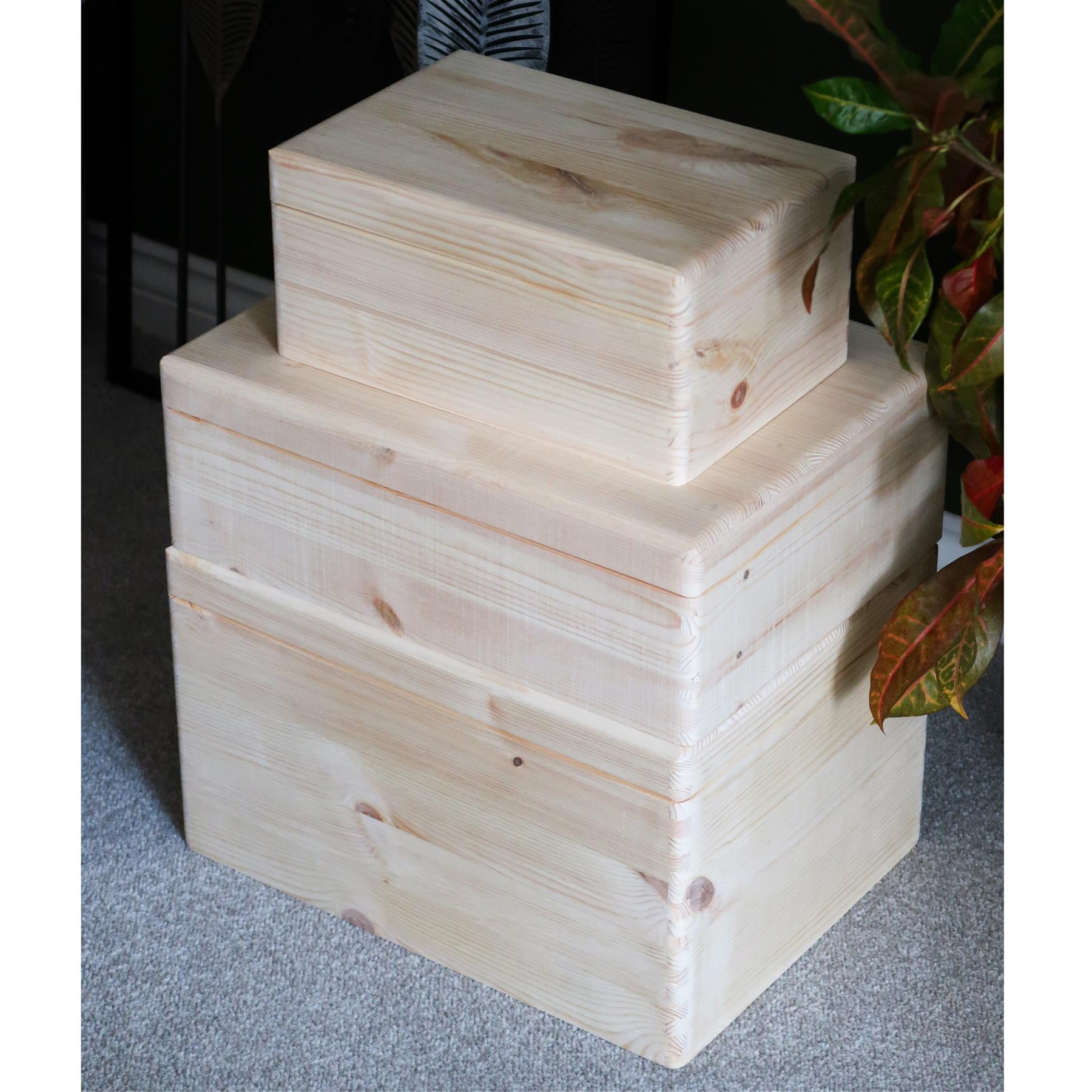 Memorabilia Boxes With Real Pinewood Lid For Burning Painting Staining Decoupage - Picture 44 of 46