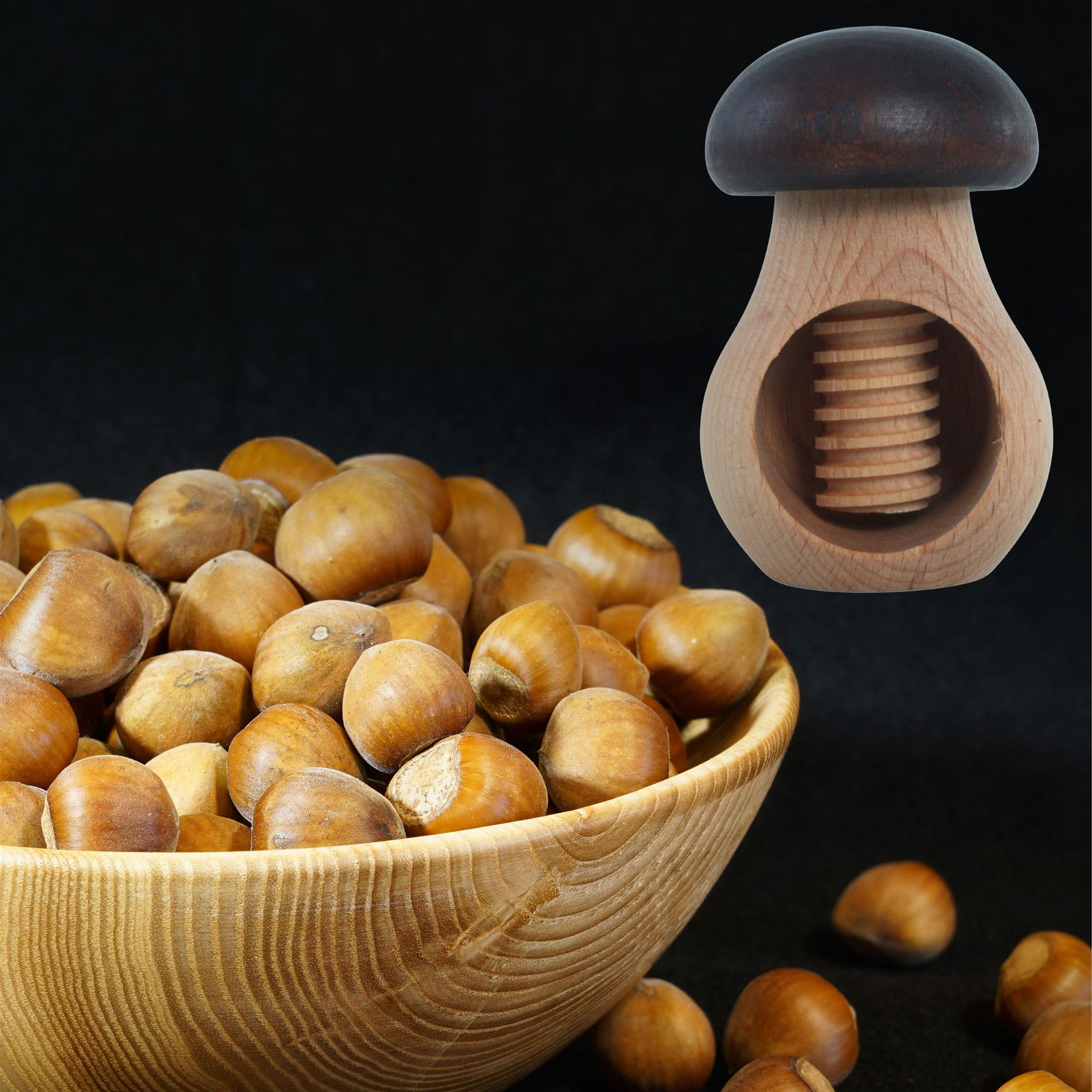Cascanueces de madera regalo de Navidad cocina herramienta de madera nueces avellanas agrietadas - Imagen 25 de 37