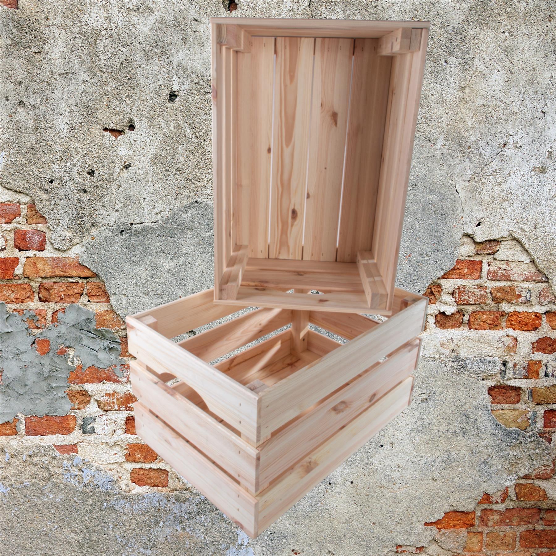 Large Wooden Crate With Wheels |1-4 Tier| Plain Pine Saving Space Storage Box - Picture 29 of 60