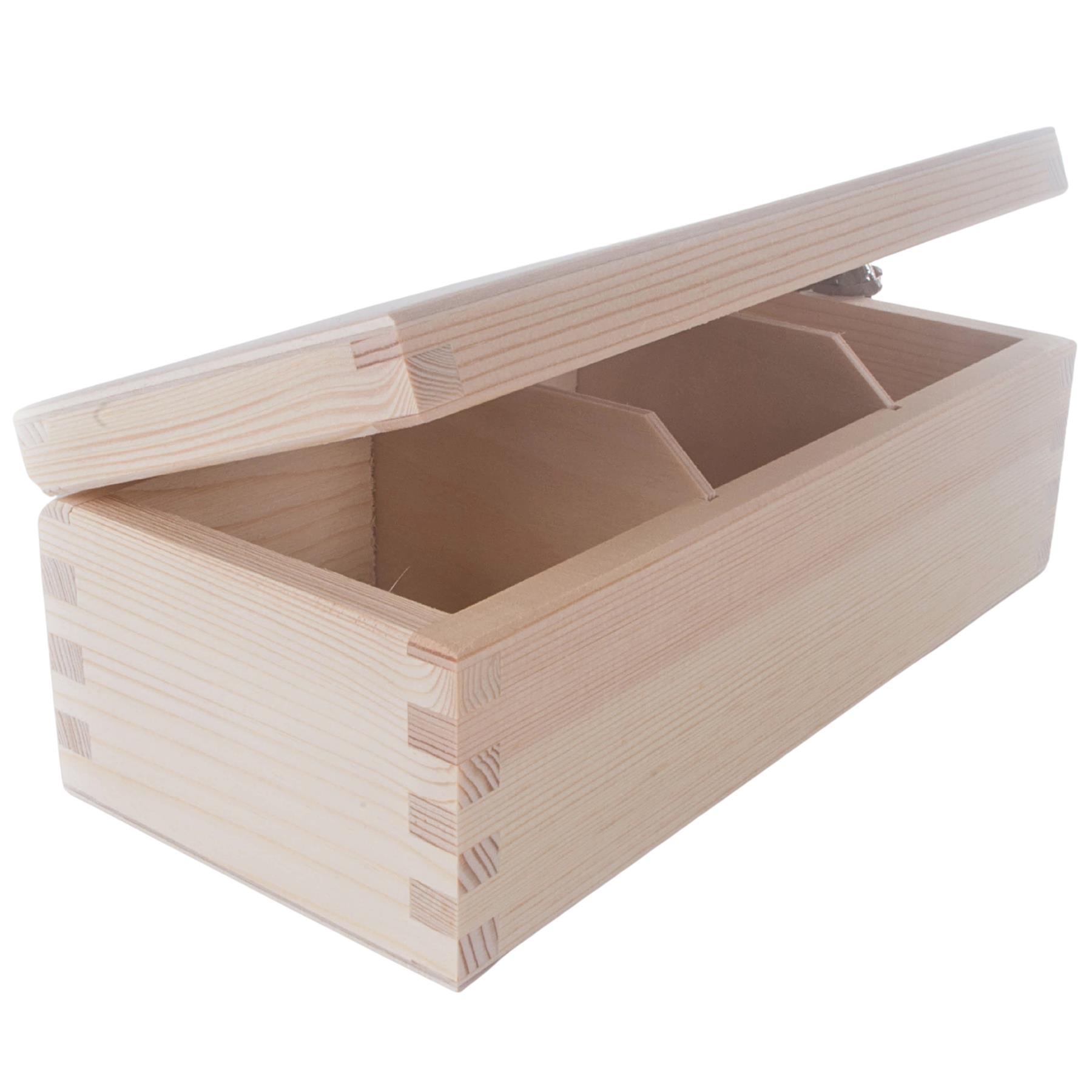 Holz Länglich Tee Box Ordnung Aufbewahrung Organizer Einfach Halter Etui 2-4 Fächer - Bild 30 von 48