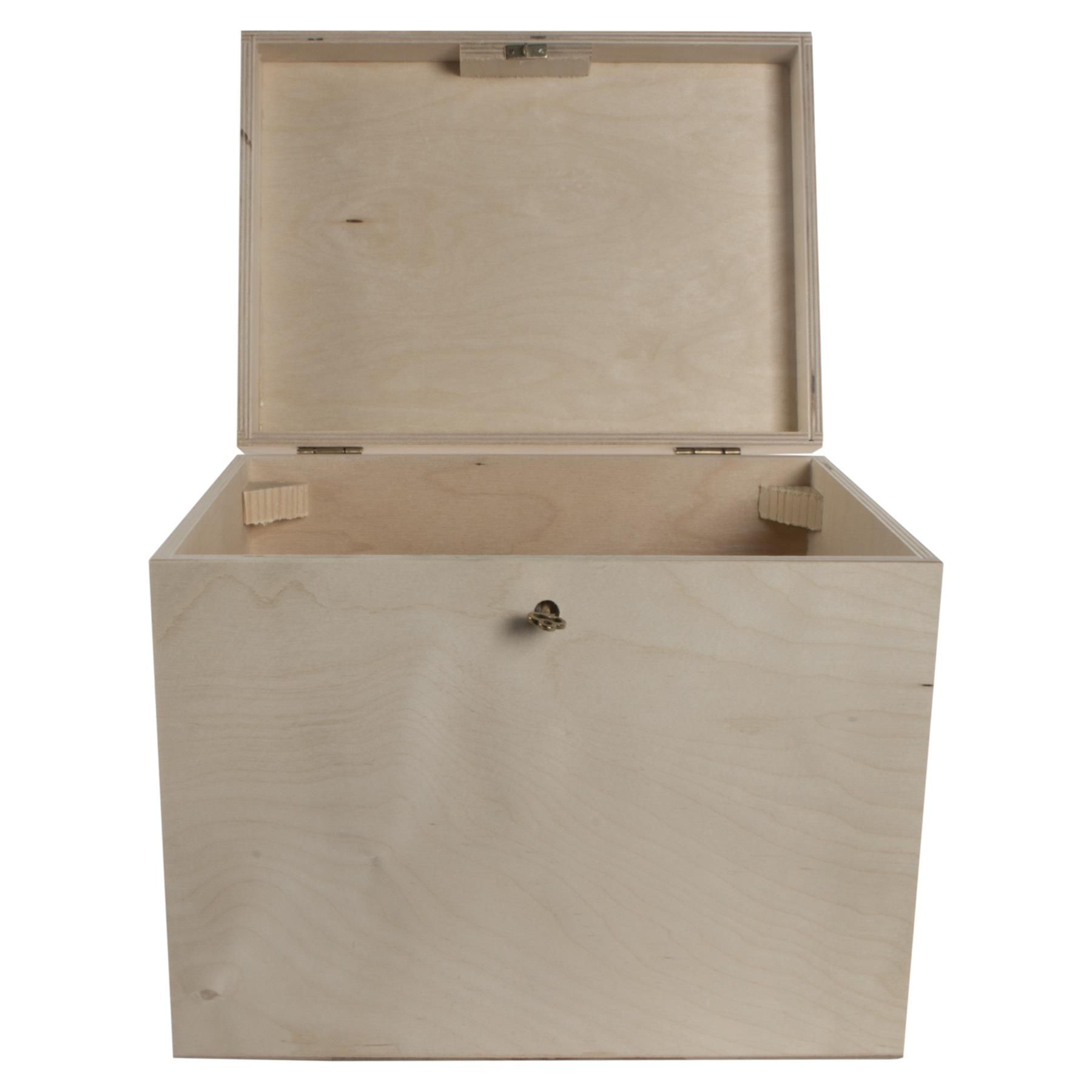 Cajas de tesoros de memoria con llave alta con llave baja para manchar artesanías - Imagen 17 de 34