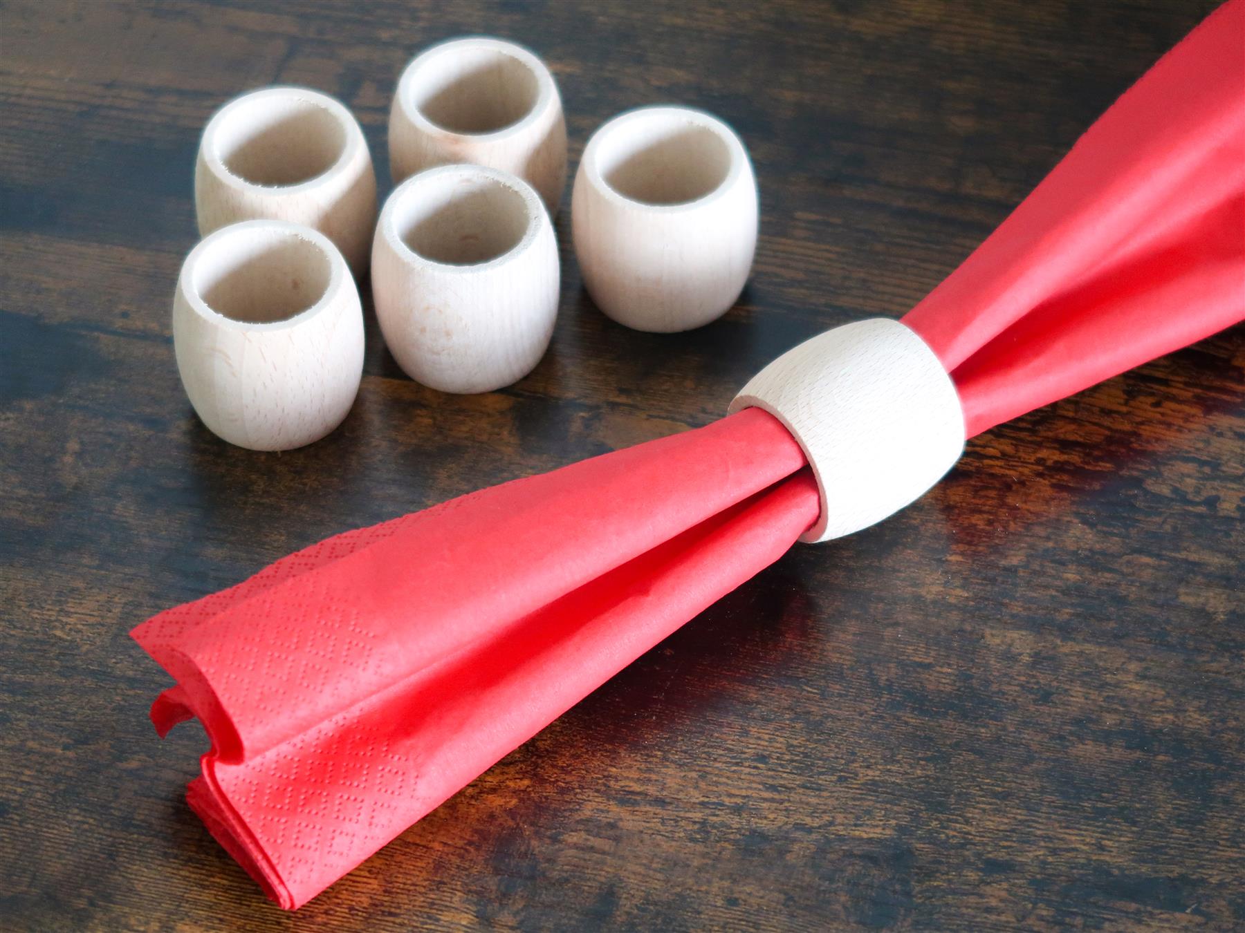 Wooden Napkin Rings | Various Designs | Round Decorative Holders For Craft DIY - Picture 40 of 50